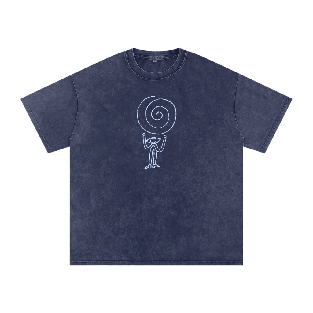 Camiseta de Algodão Oversized com Lavagem Snow