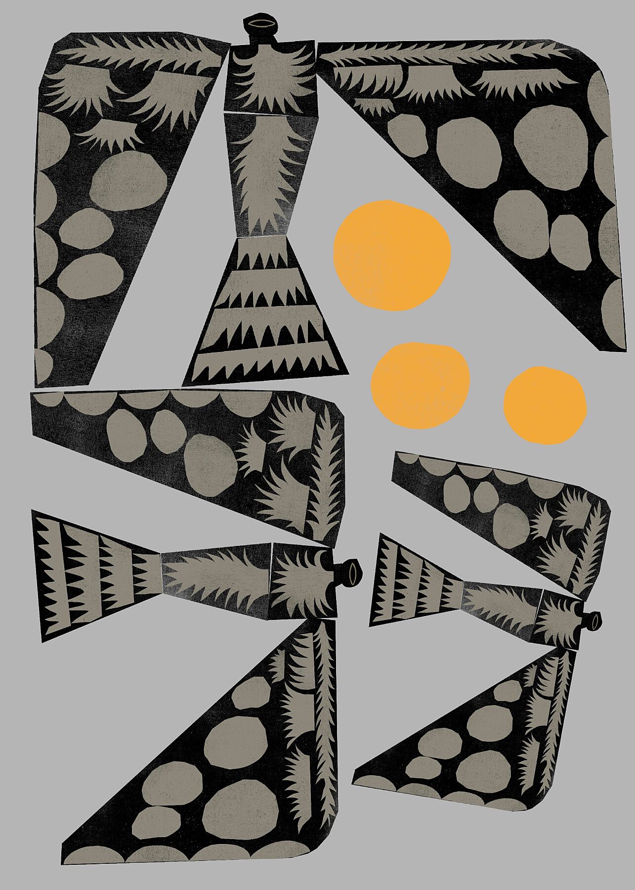 3 Black Birds Collage - Marcello Velho