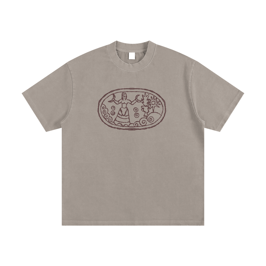 Heavyweight Vintage Washed Frayed T-Shirt