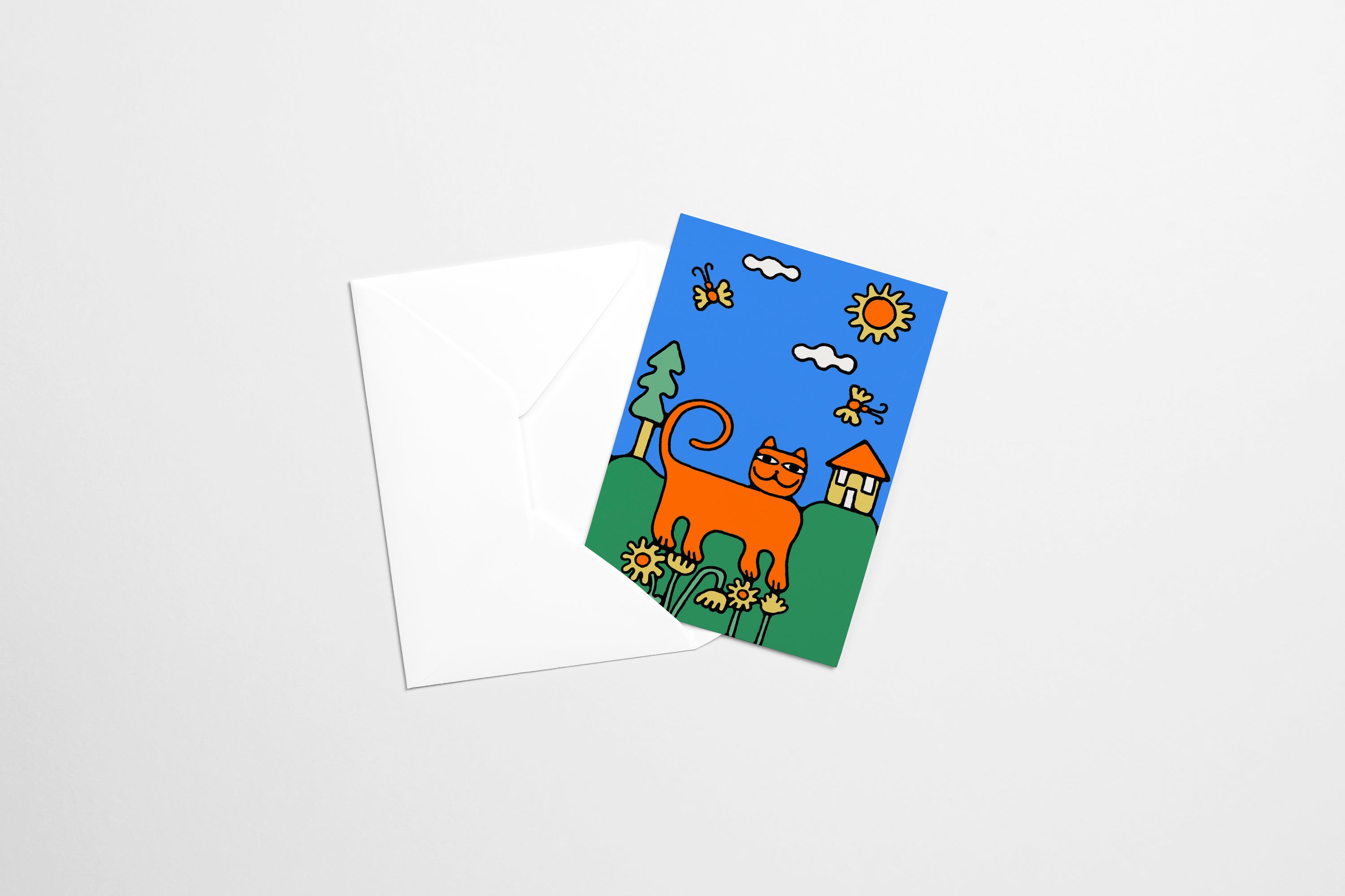Cats Day Out Greetings Card