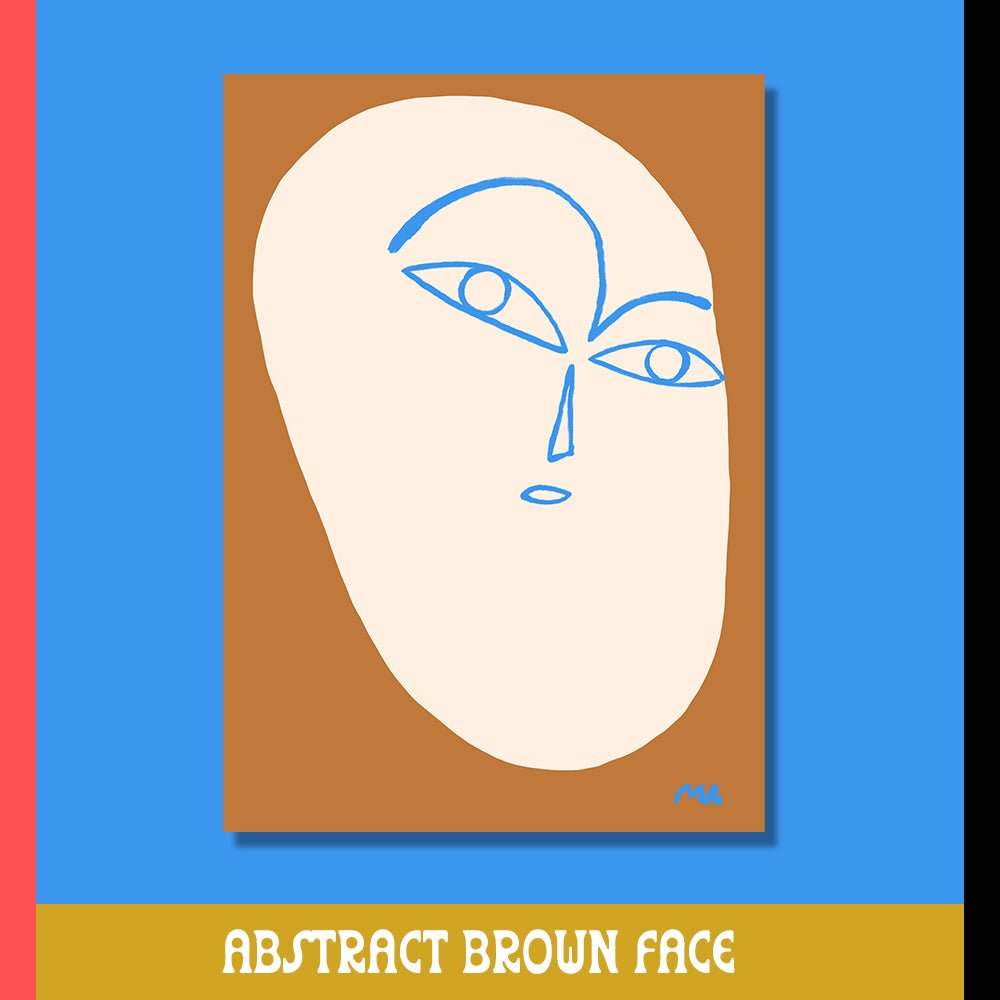 Abstract Face Brown A3 - Marcello Velho