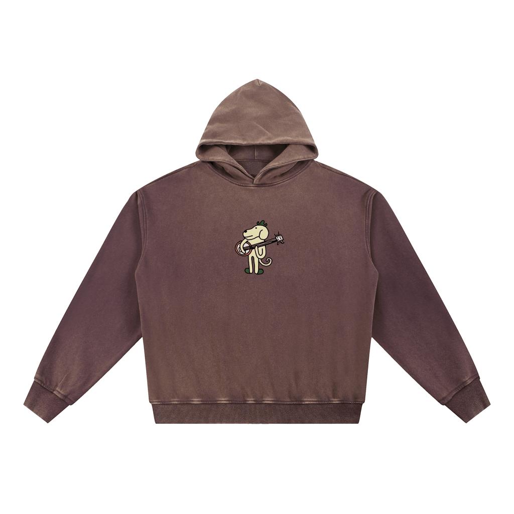 Banjo Dog - Vintage Washed Gradient Fleece Hoodie - Marcello Velho