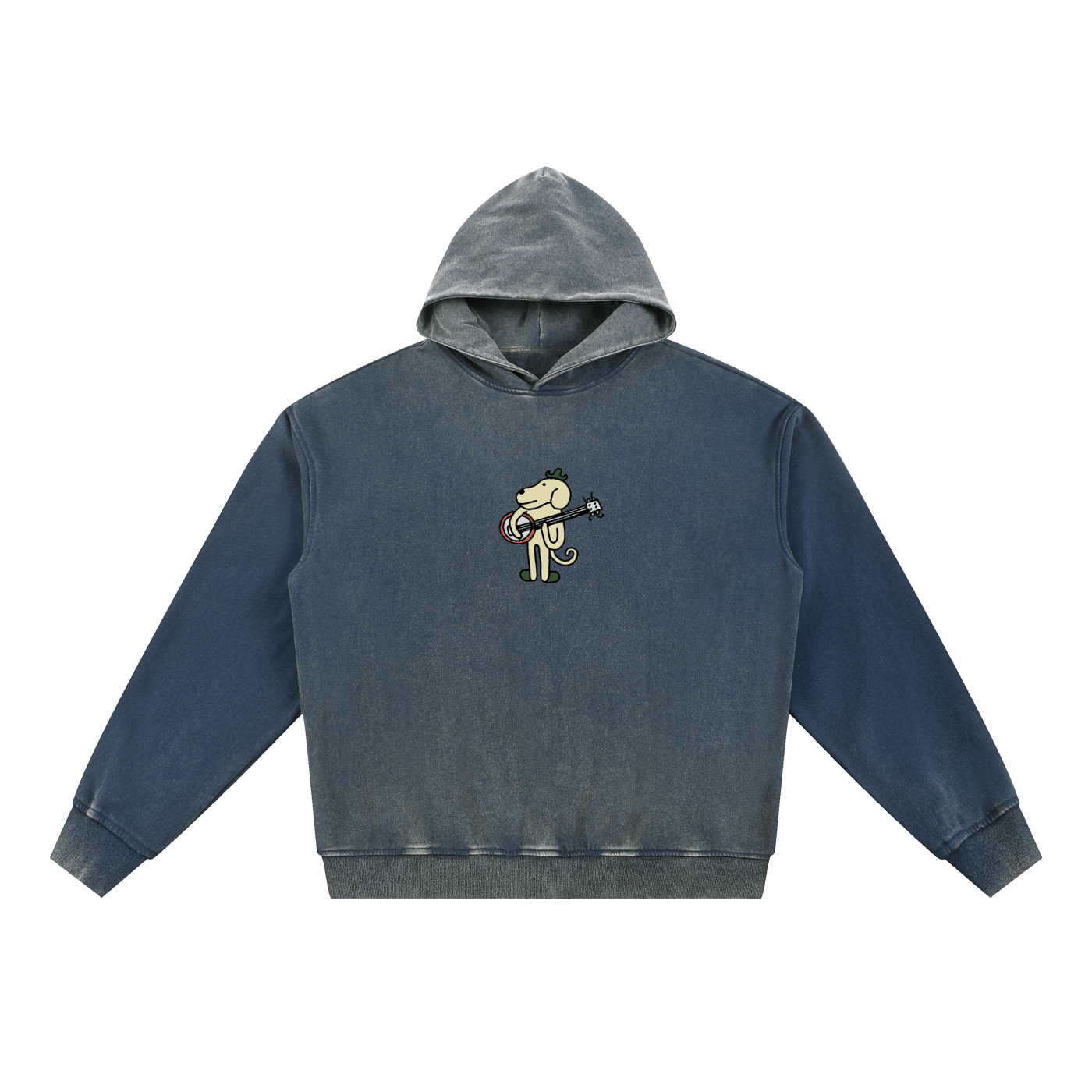 Banjo Dog - Vintage Washed Gradient Fleece Hoodie - Marcello Velho