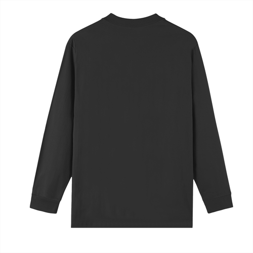 Camiseta de Manga Comprida com Gola Redonda e Ombro Caído