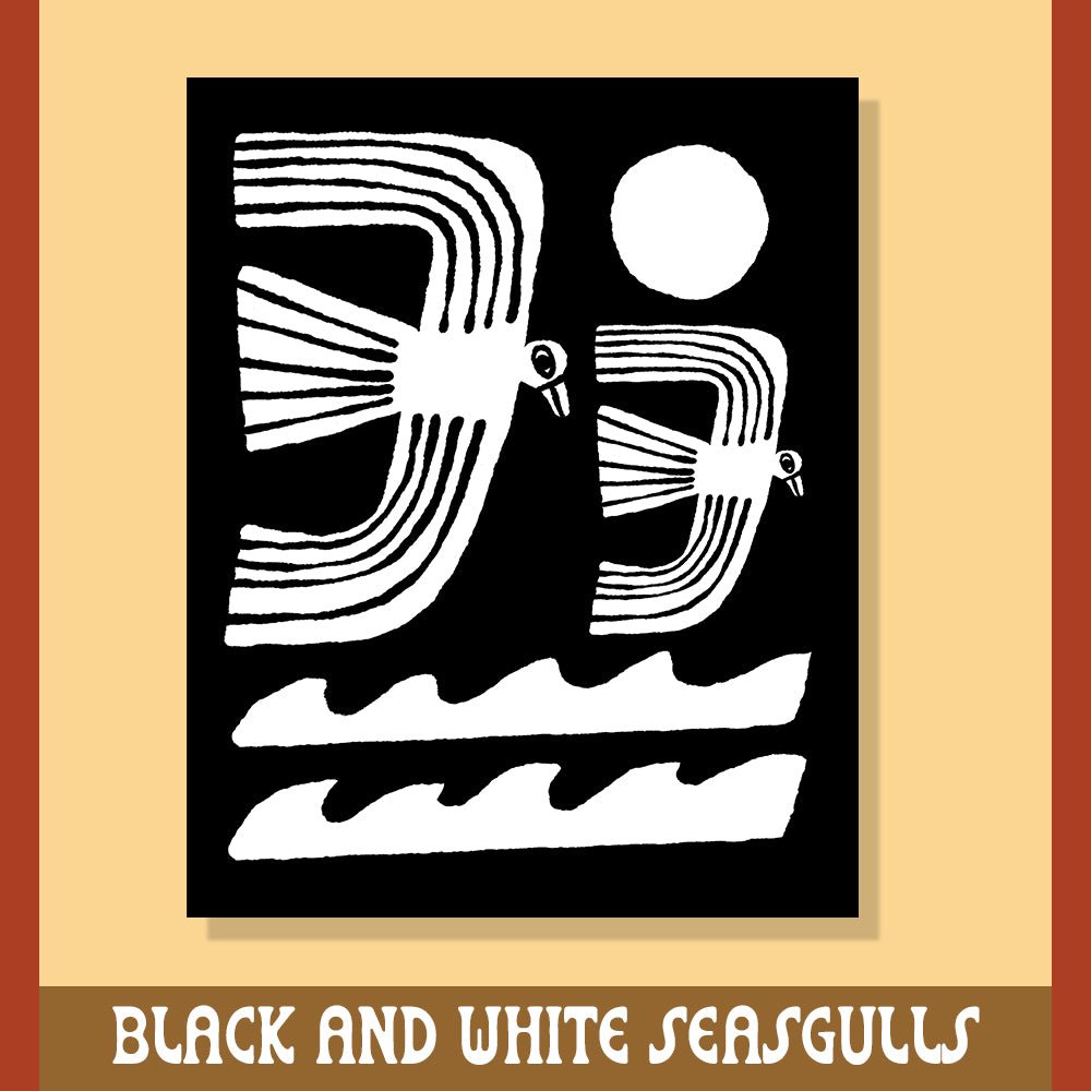 Black And White Seagulls - Marcello Velho
