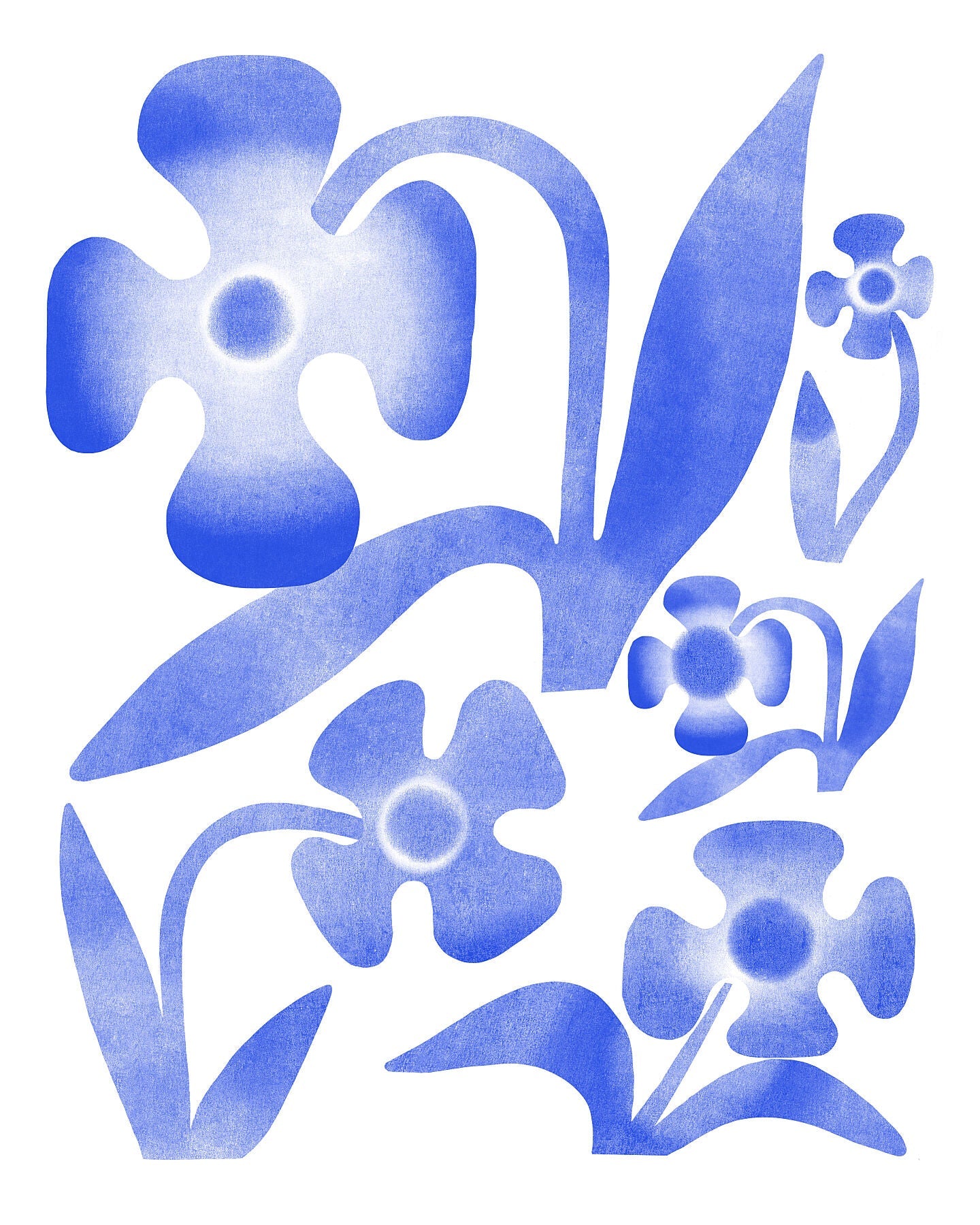 Blue Riso Flowers - Marcello Velho