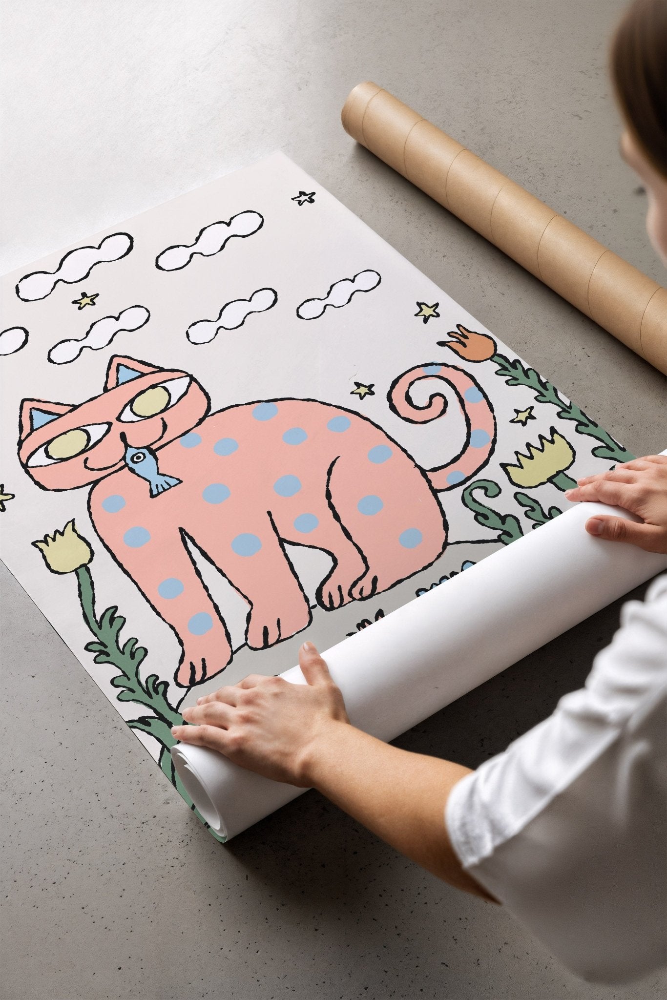 Cat With Fish - Marcello Velho