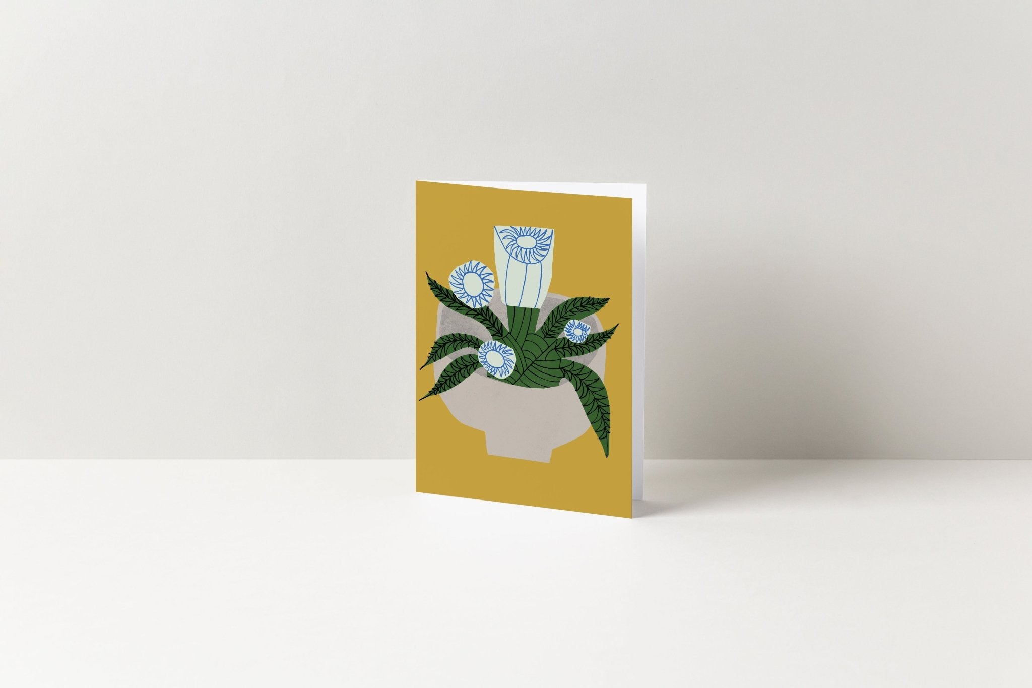 Flower Pot Greetings Card - Marcello Velho