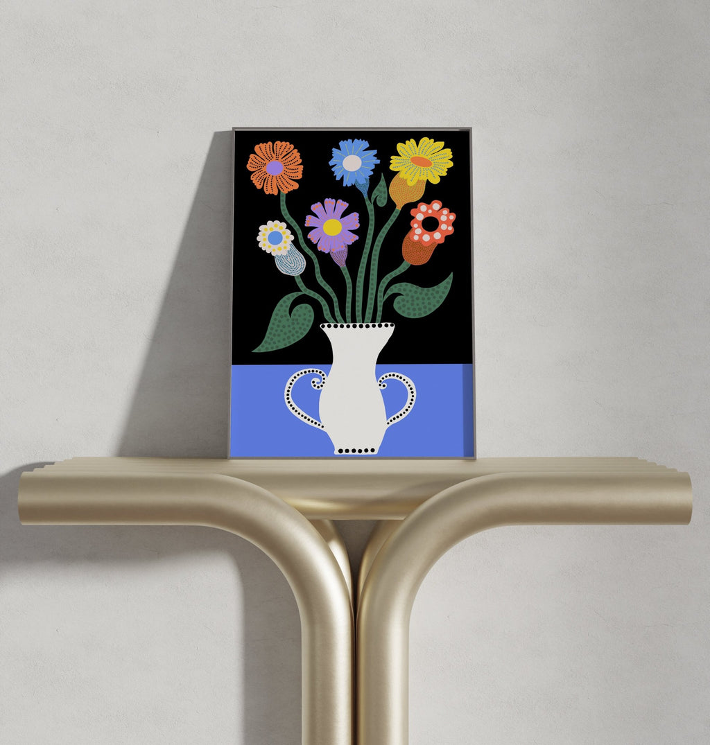 Flowers In White Vase - Marcello Velho