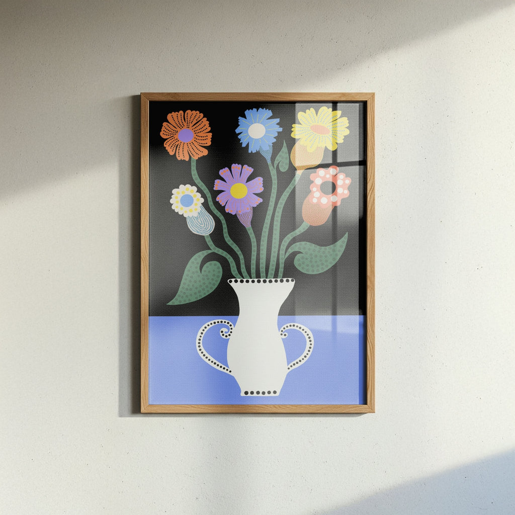 Flowers In White Vase - Marcello Velho