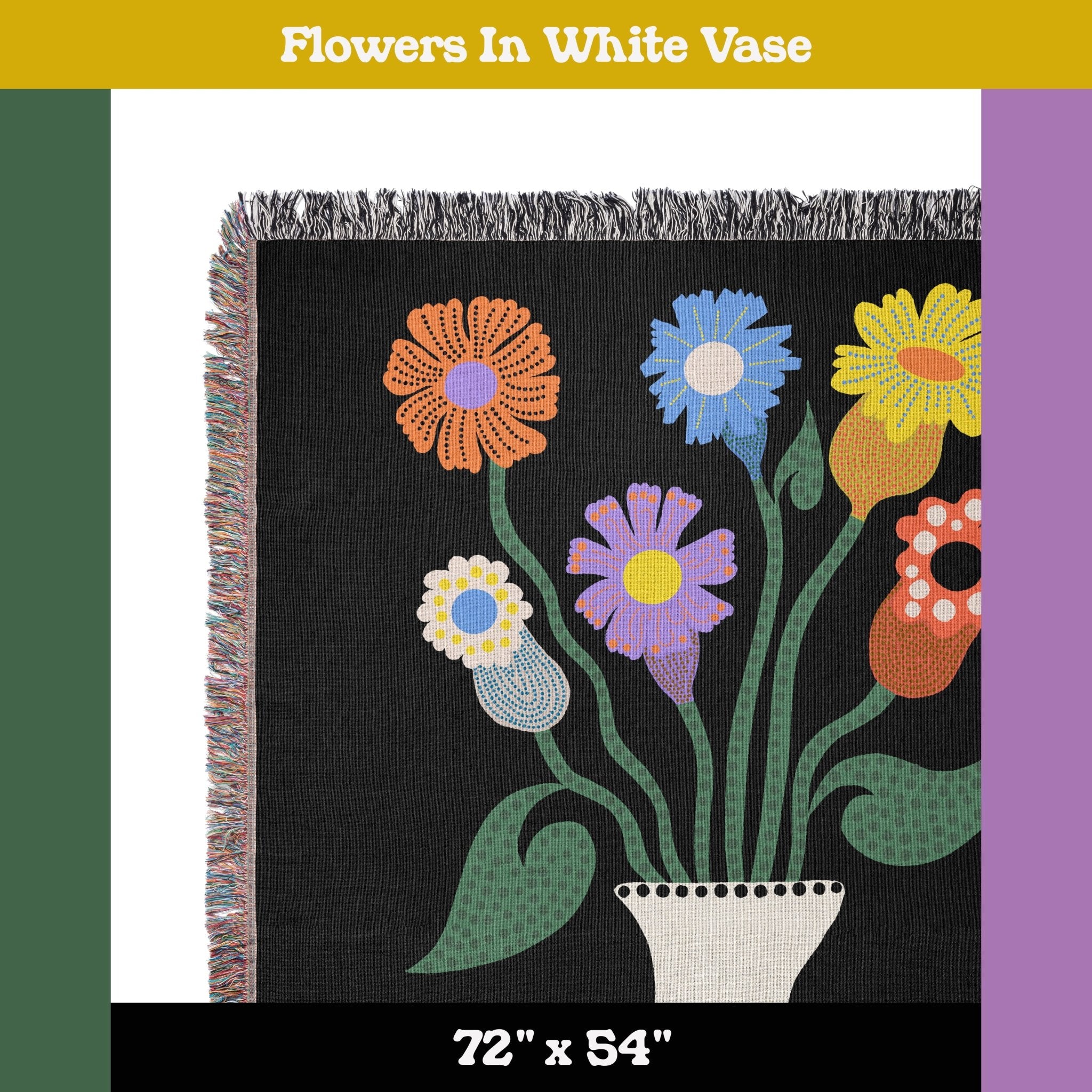 Flowers In White Vase Blanket - Marcello Velho