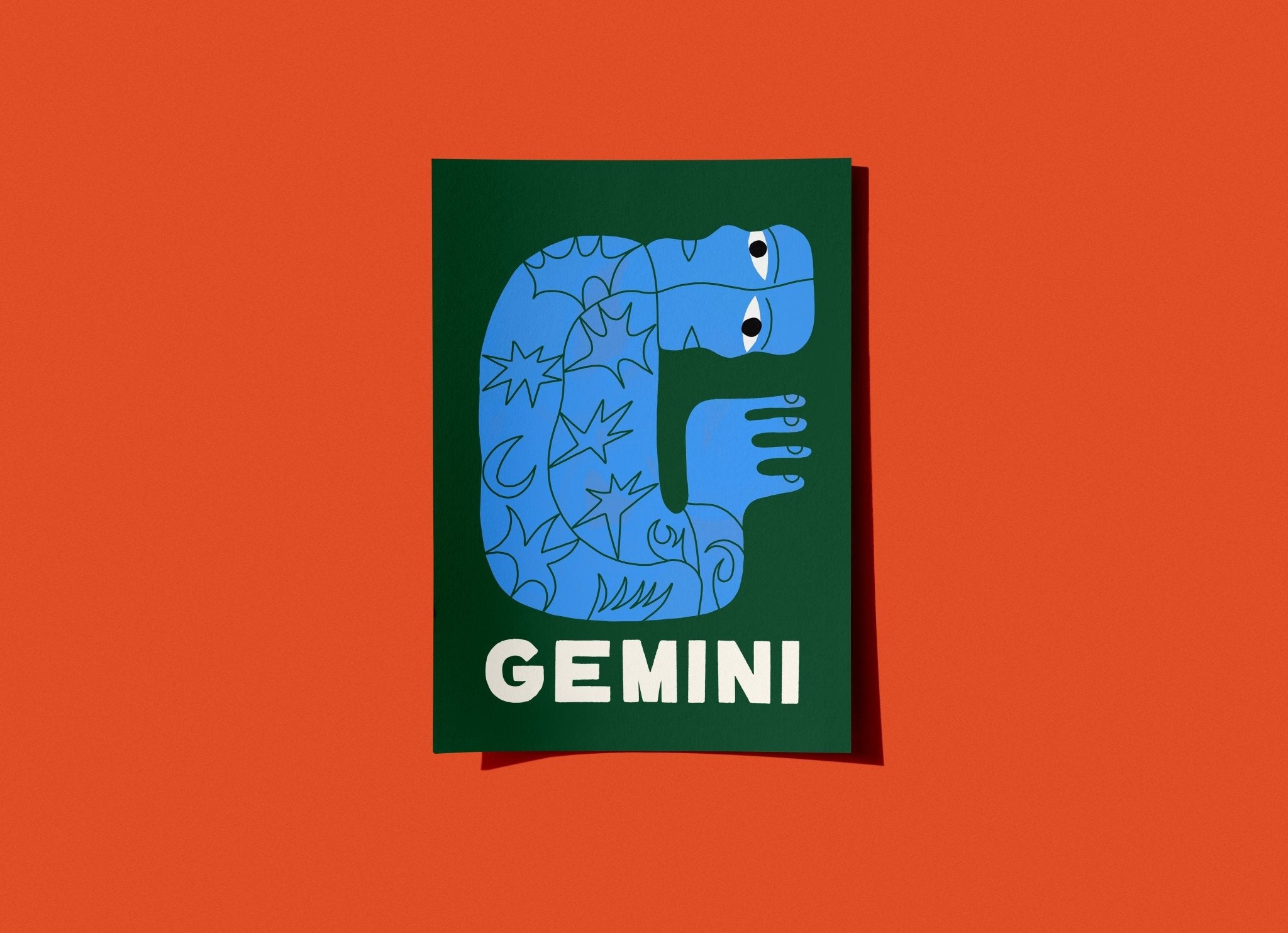 Gemini Zodiac Poster - Marcello Velho