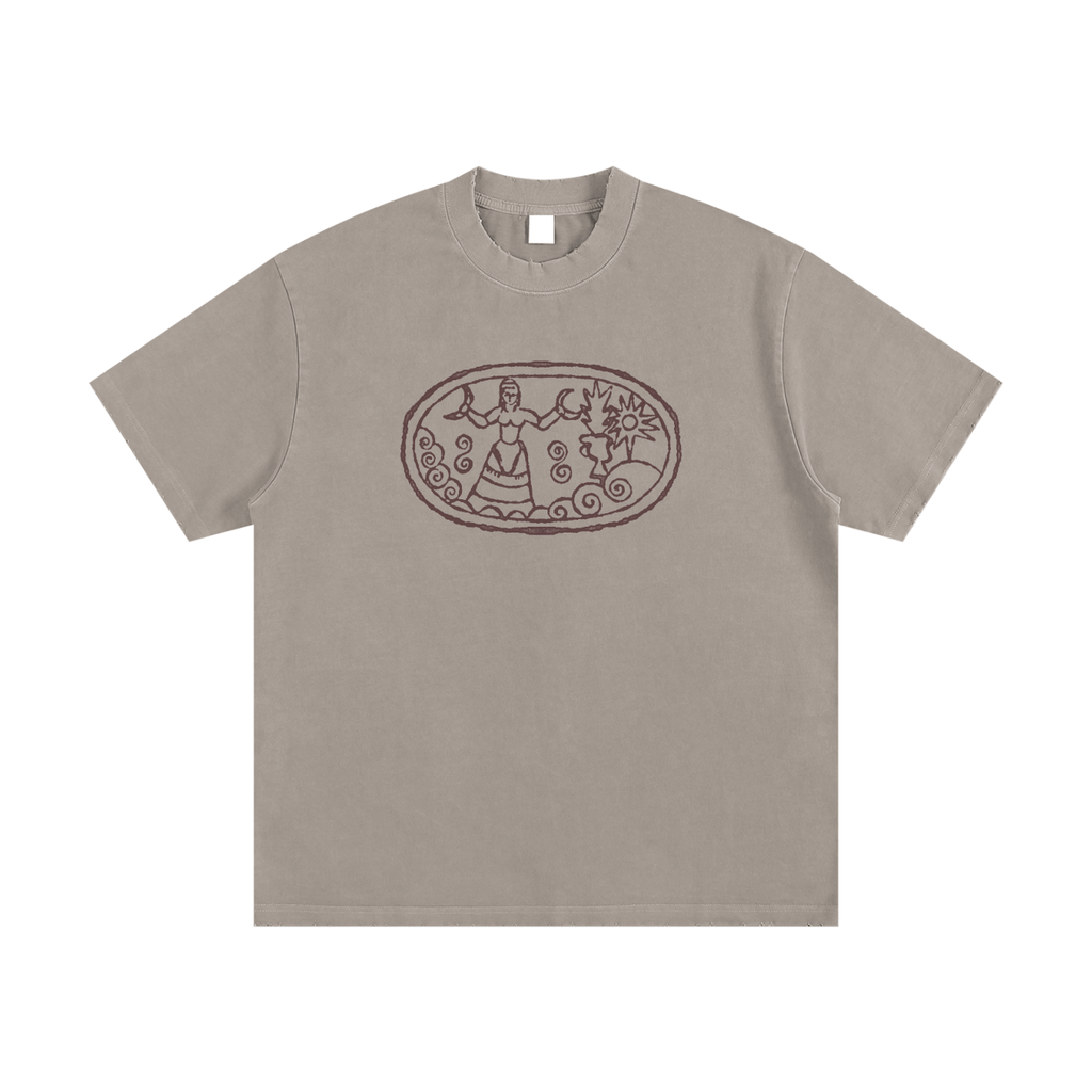 Goddess - Heavyweight Vintage Washed Frayed T-Shirt - Marcello Velho