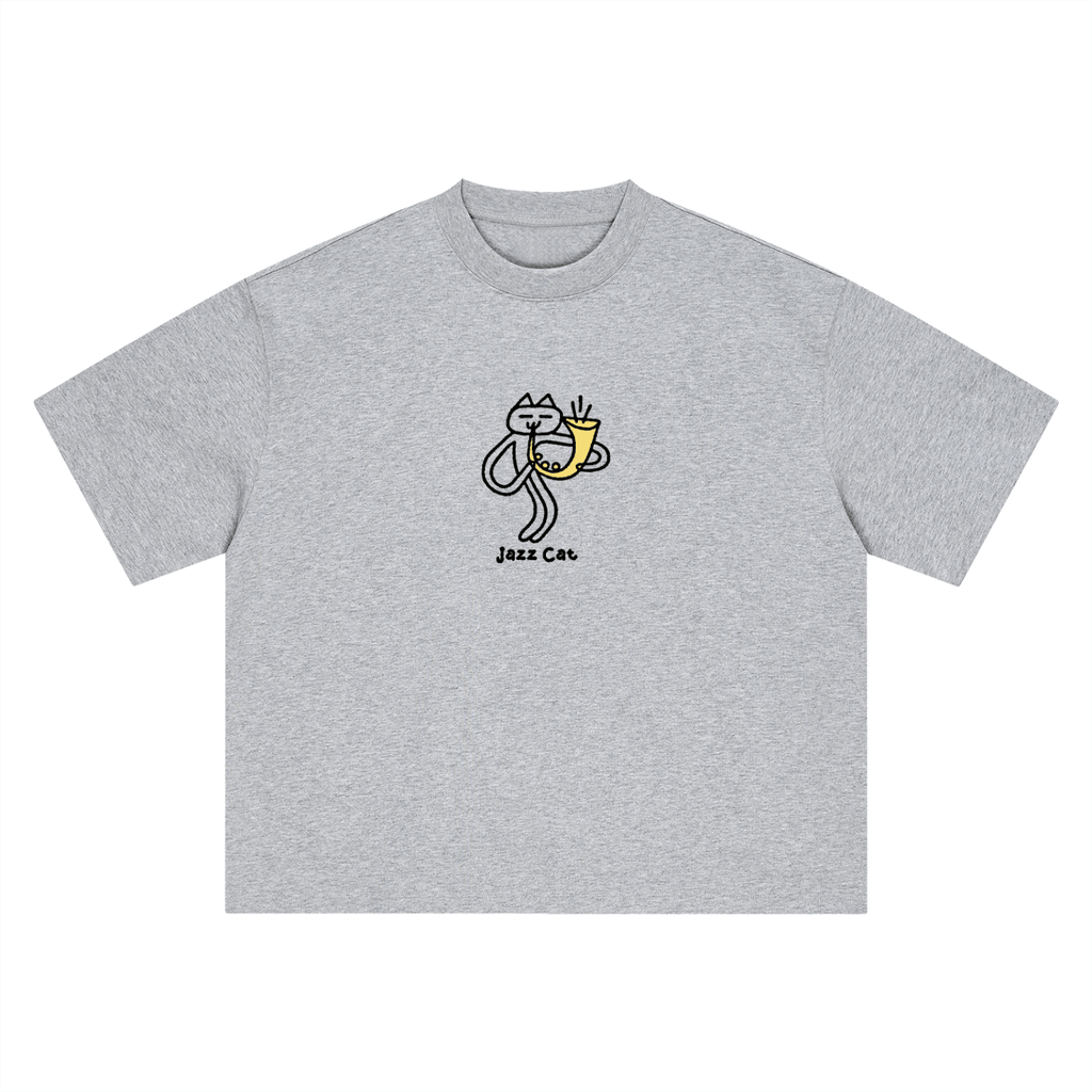Jazz at - Blast That Sax - Boxy Oversized T-Shirt - Marcello Velho