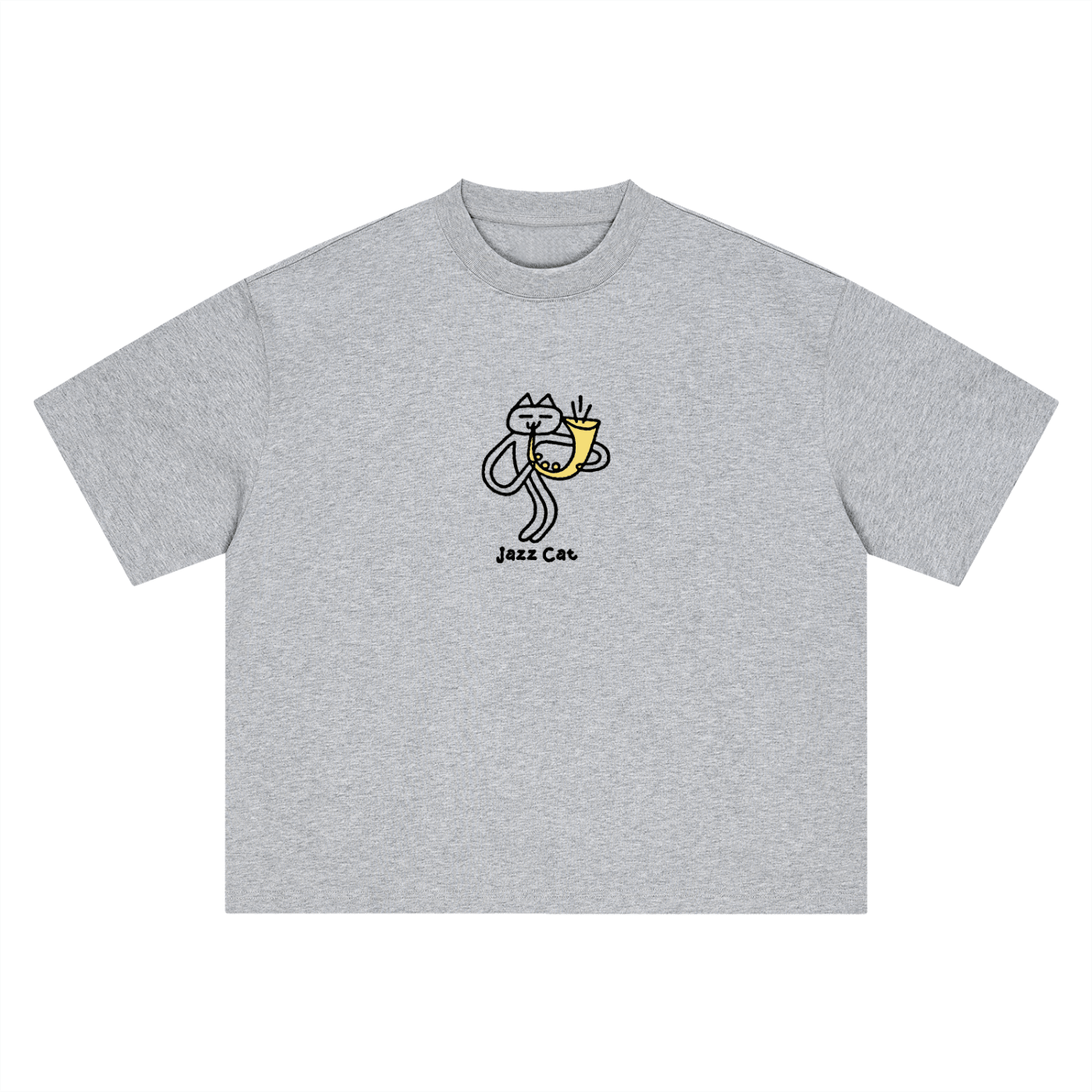 Jazz at - Blast That Sax - Boxy Oversized T-Shirt - Marcello Velho