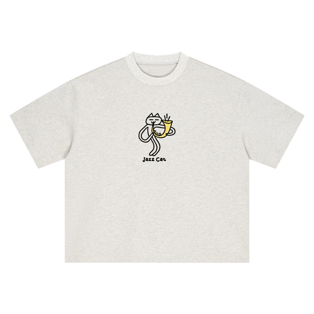 Jazz at - Blast That Sax - Boxy Oversized T-Shirt - Marcello Velho