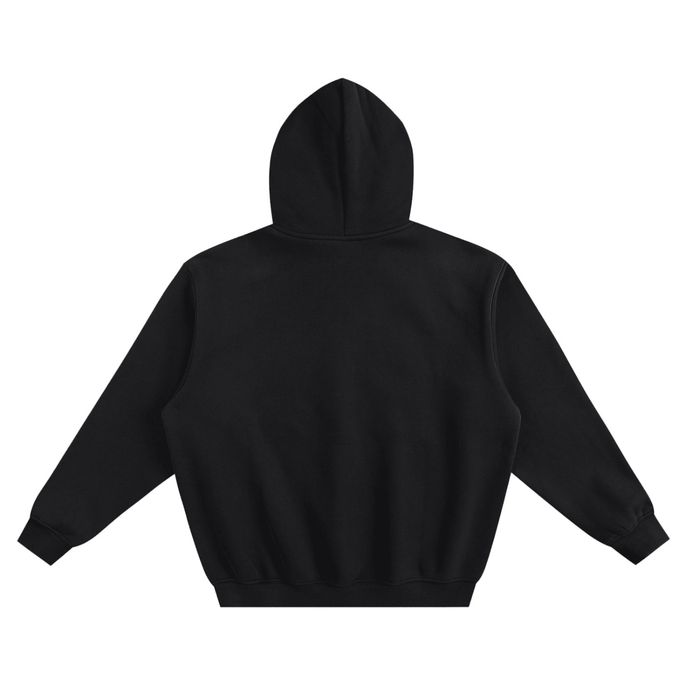 Jazz Cat (White Print ) - Guitar Stand - Fleeced Boxy Hoodie - Black - Marcello Velho