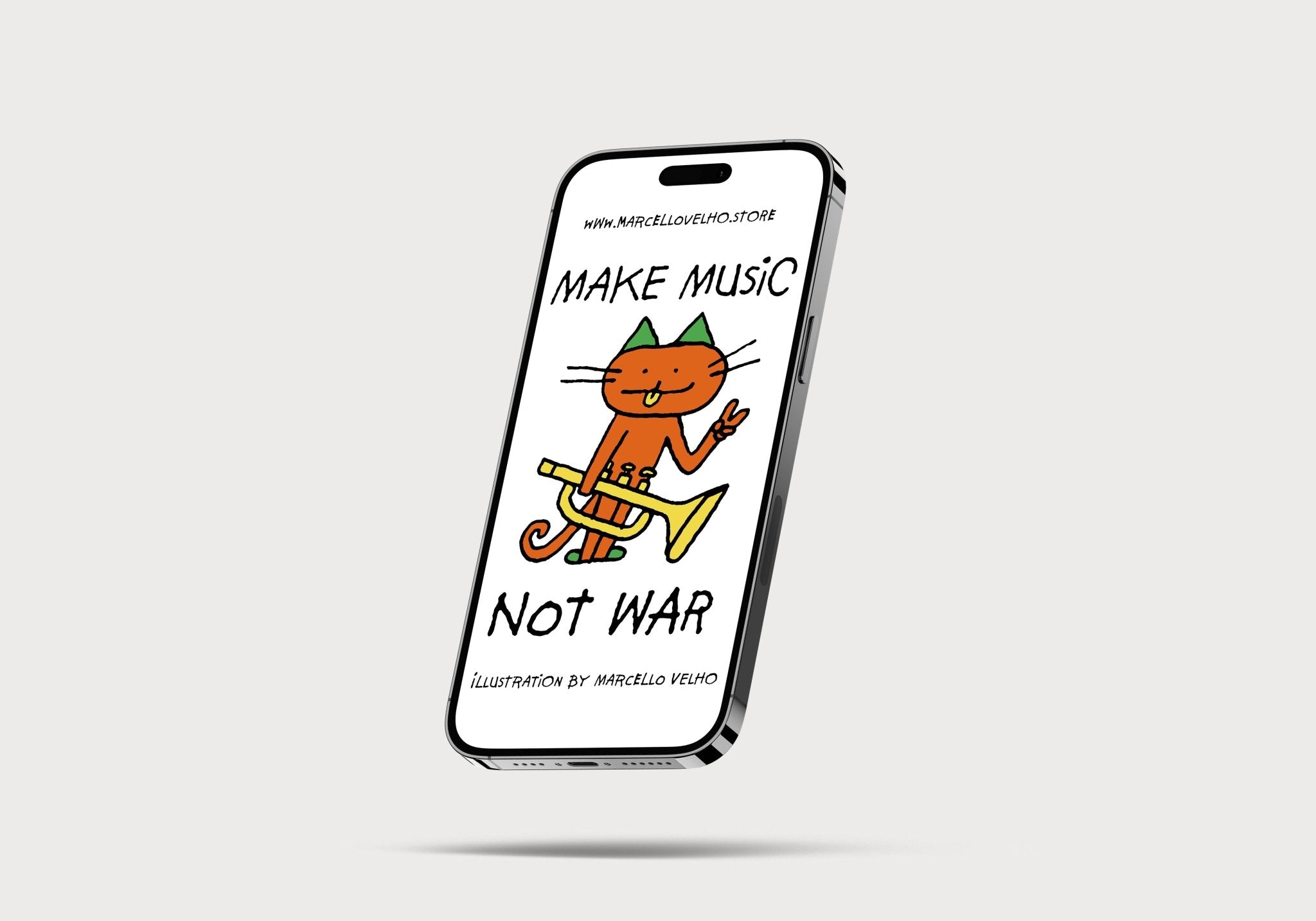 Make Music Not War Phone Wallpaper 1080x1920 Free Download - Marcello Velho