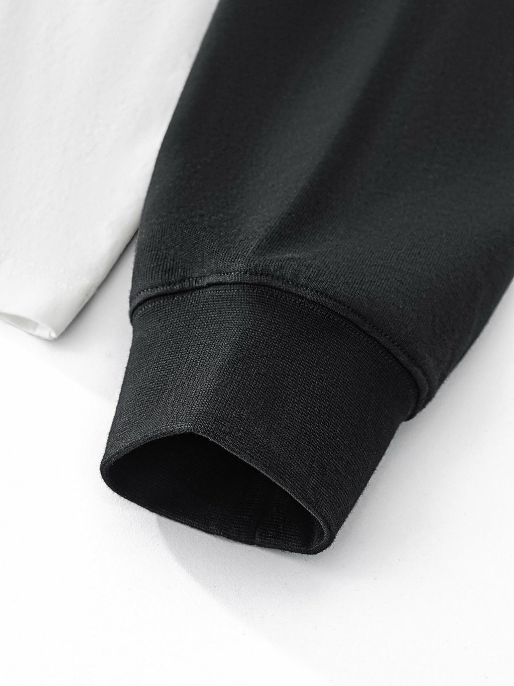 Not Quite My Tempo - White Layered Contrast Sleeve Cotton T-Shirt - Marcello Velho