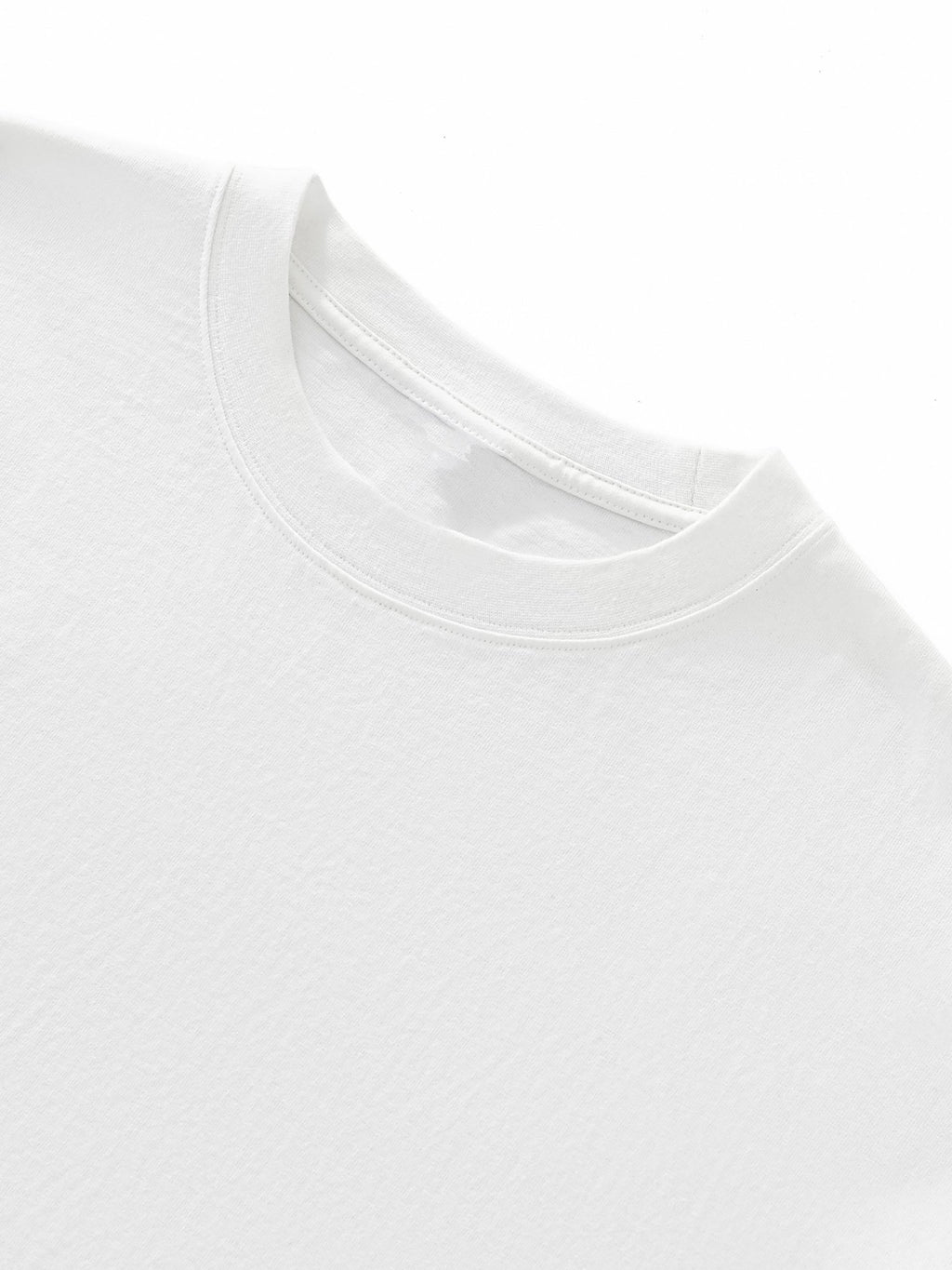 Not Quite My Tempo - White Layered Contrast Sleeve Cotton T-Shirt - Marcello Velho