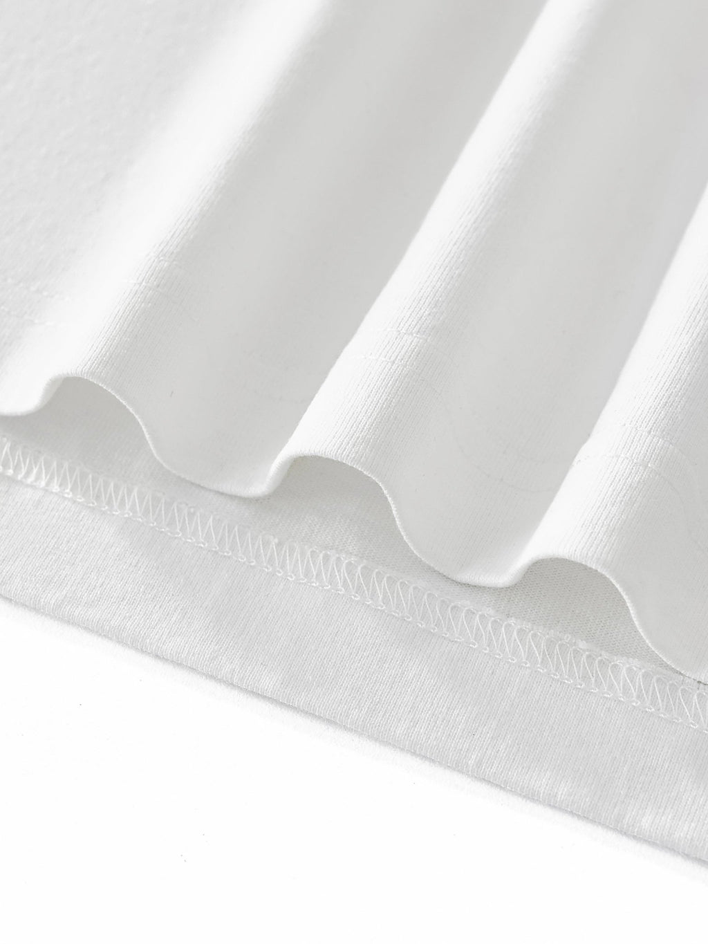 Not Quite My Tempo - White Layered Contrast Sleeve Cotton T-Shirt - Marcello Velho