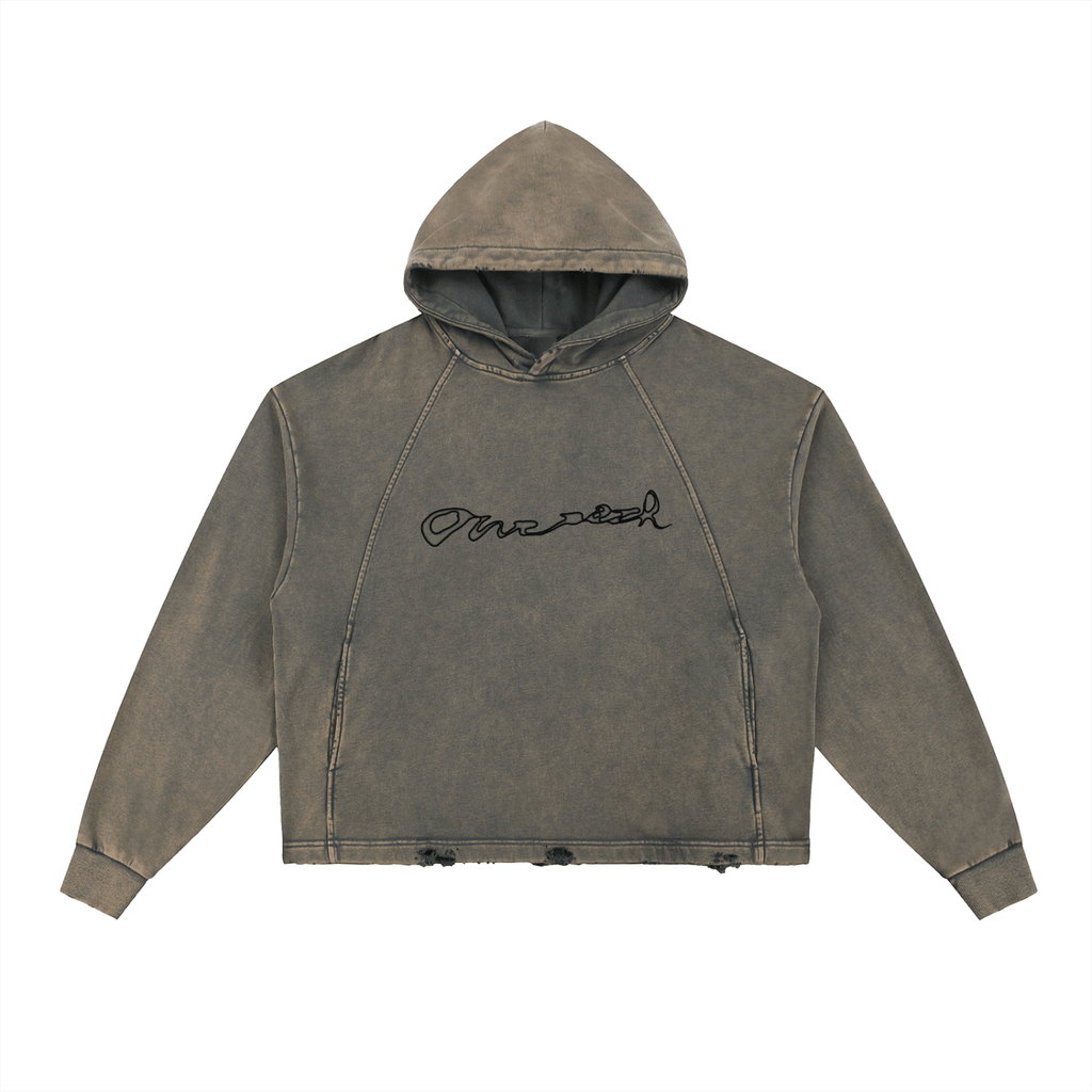 Our Path Script Frayed Hoodie - Marcello Velho