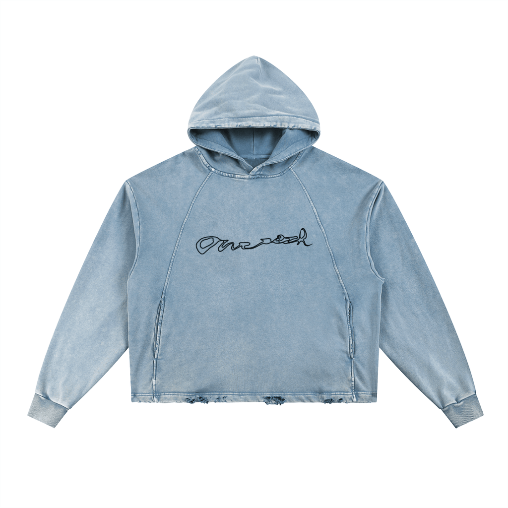 Our Path Script Frayed Hoodie - Marcello Velho