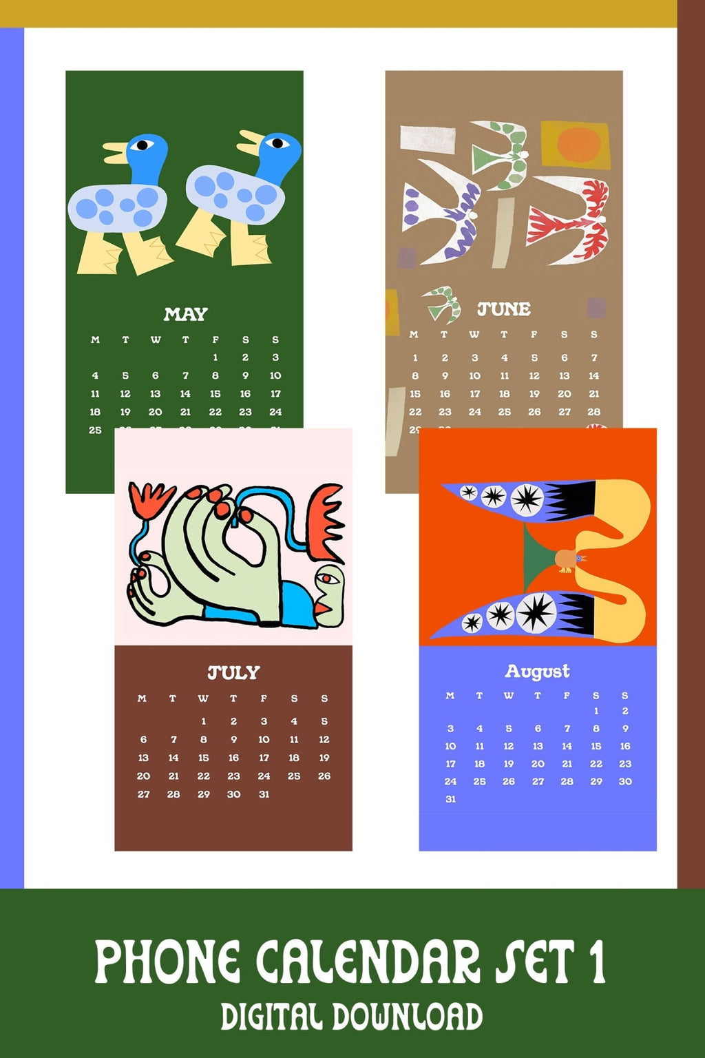 Phone Calendar Set 1 - Marcello Velho