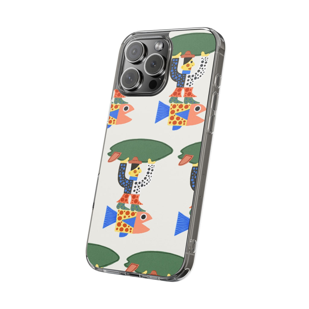 Phone Case - Surfer Riding A Fish Illustration by Marcello Velho - Marcello Velho