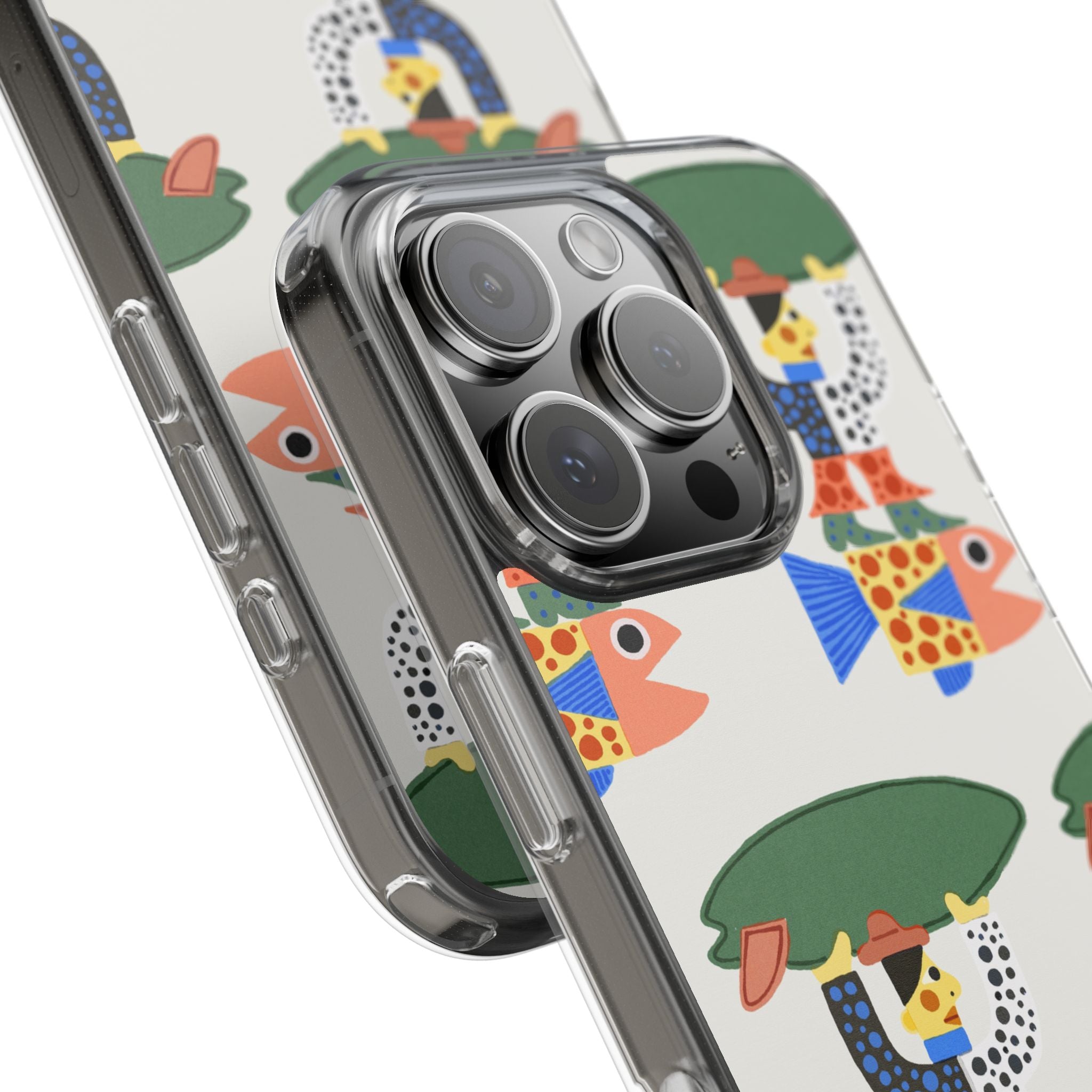 Phone Case - Surfer Riding A Fish Illustration by Marcello Velho - Marcello Velho