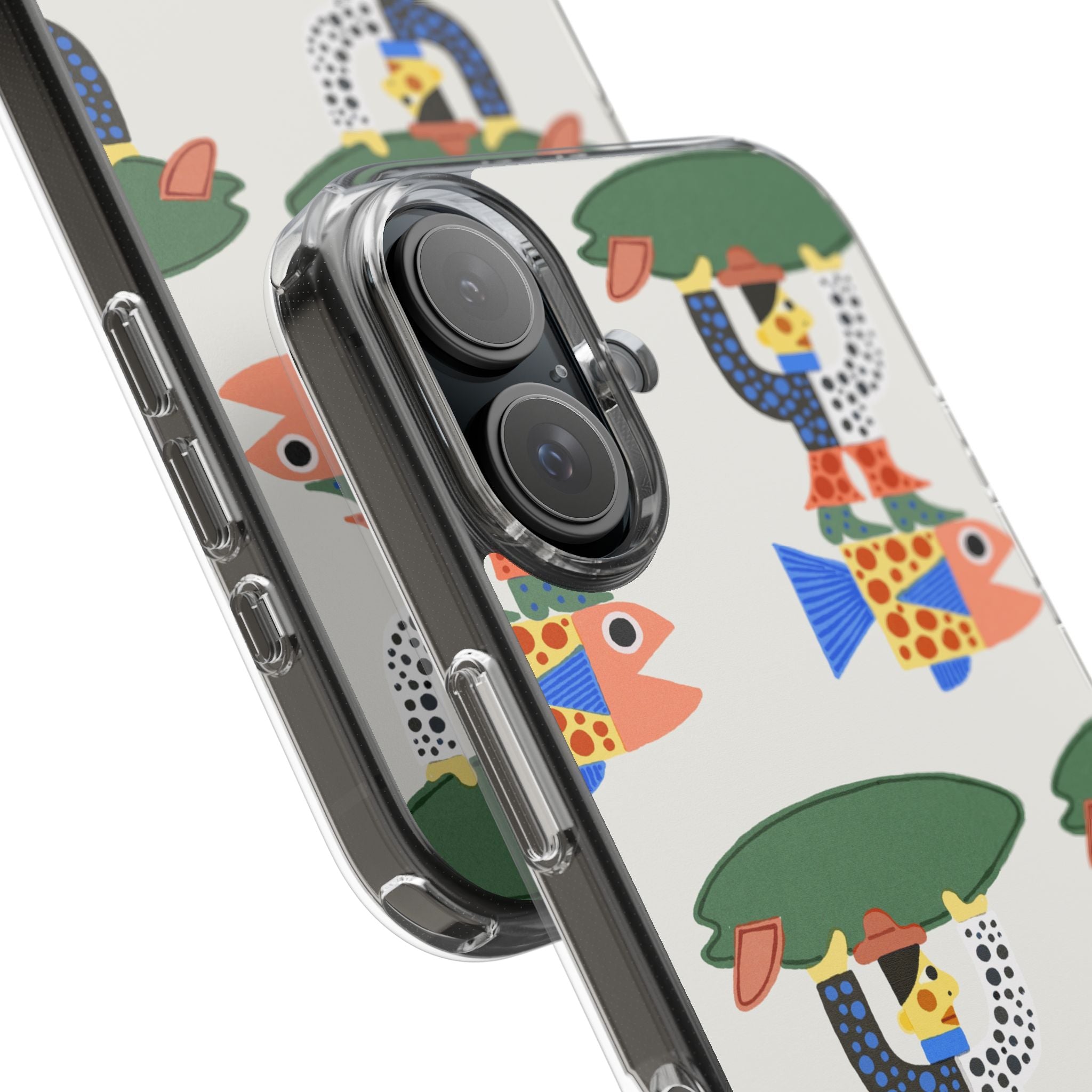 Phone Case - Surfer Riding A Fish Illustration by Marcello Velho - Marcello Velho