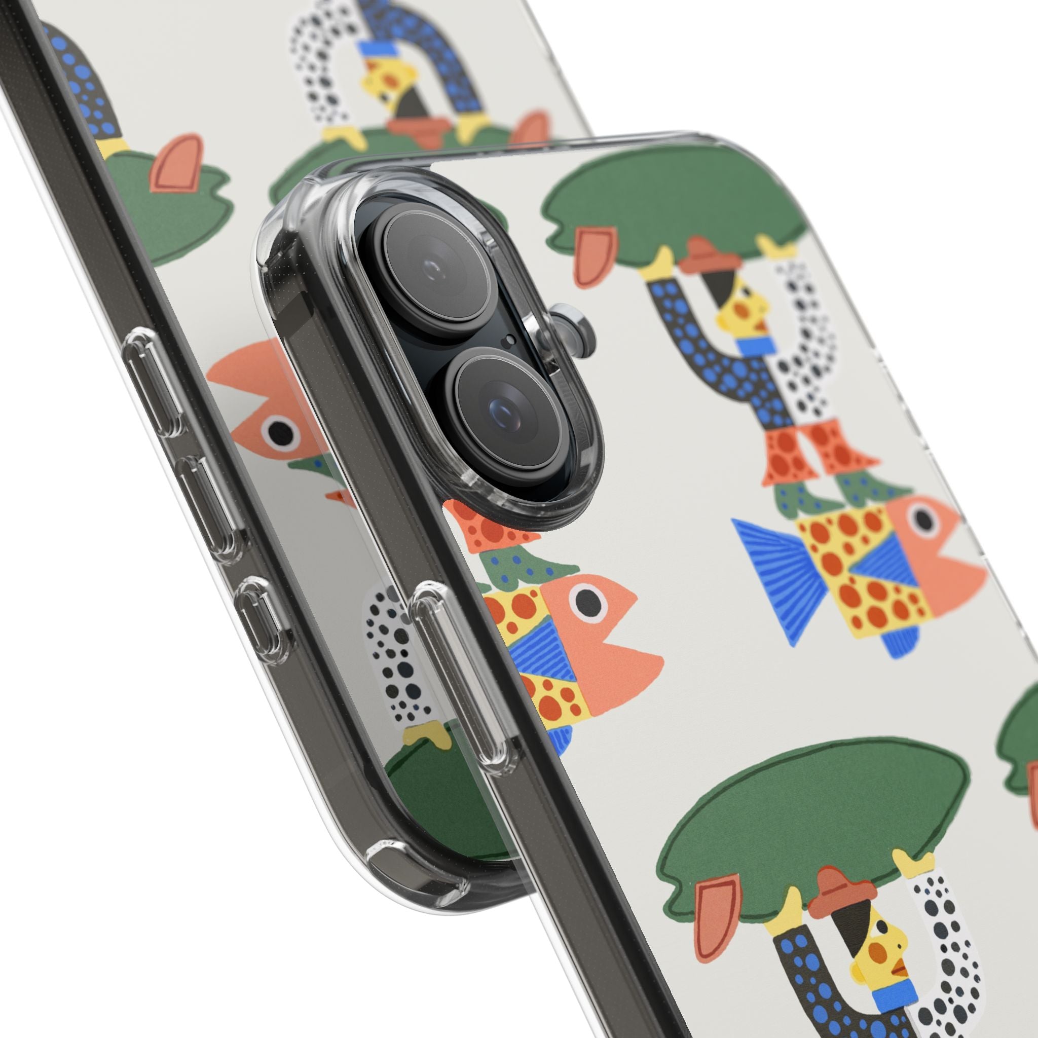 Phone Case - Surfer Riding A Fish Illustration by Marcello Velho - Marcello Velho