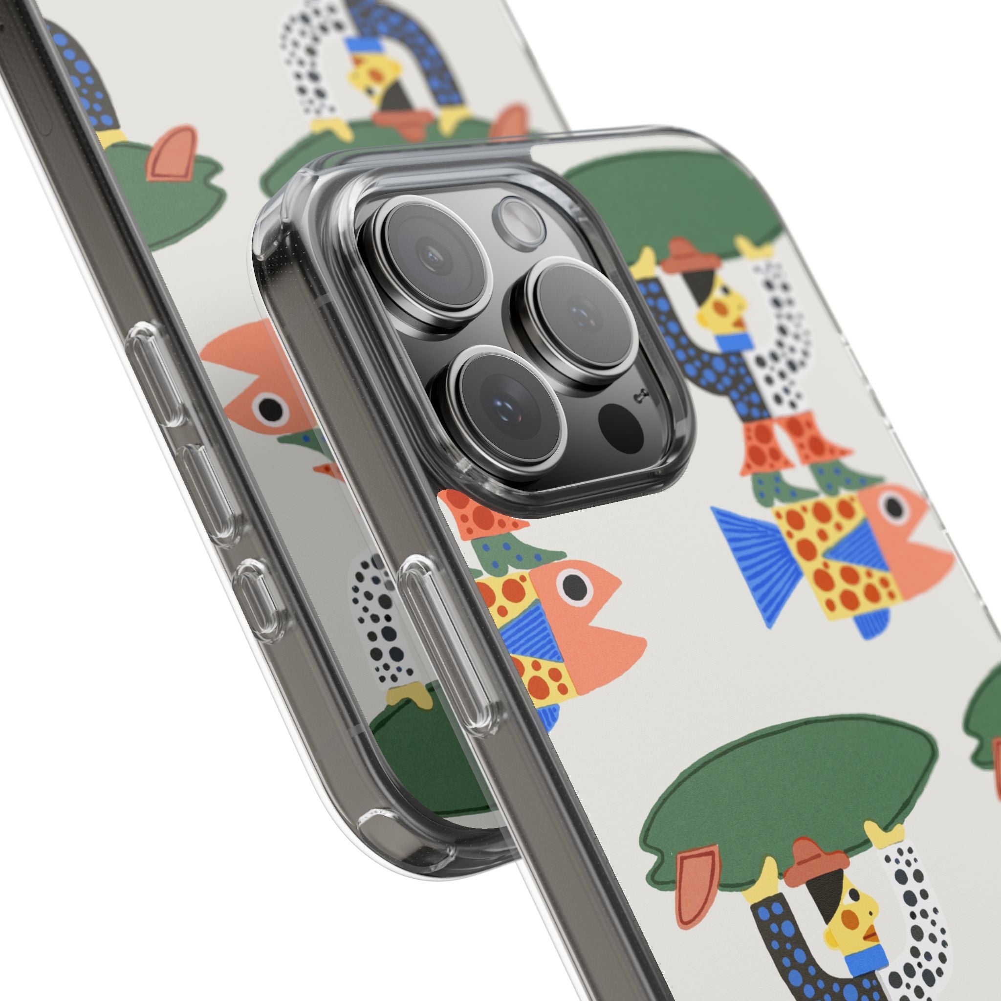 Phone Case - Surfer Riding A Fish Illustration by Marcello Velho - Marcello Velho