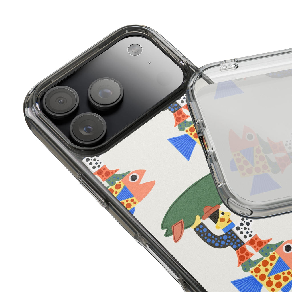 Phone Case - Surfer Riding A Fish Illustration by Marcello Velho - Marcello Velho