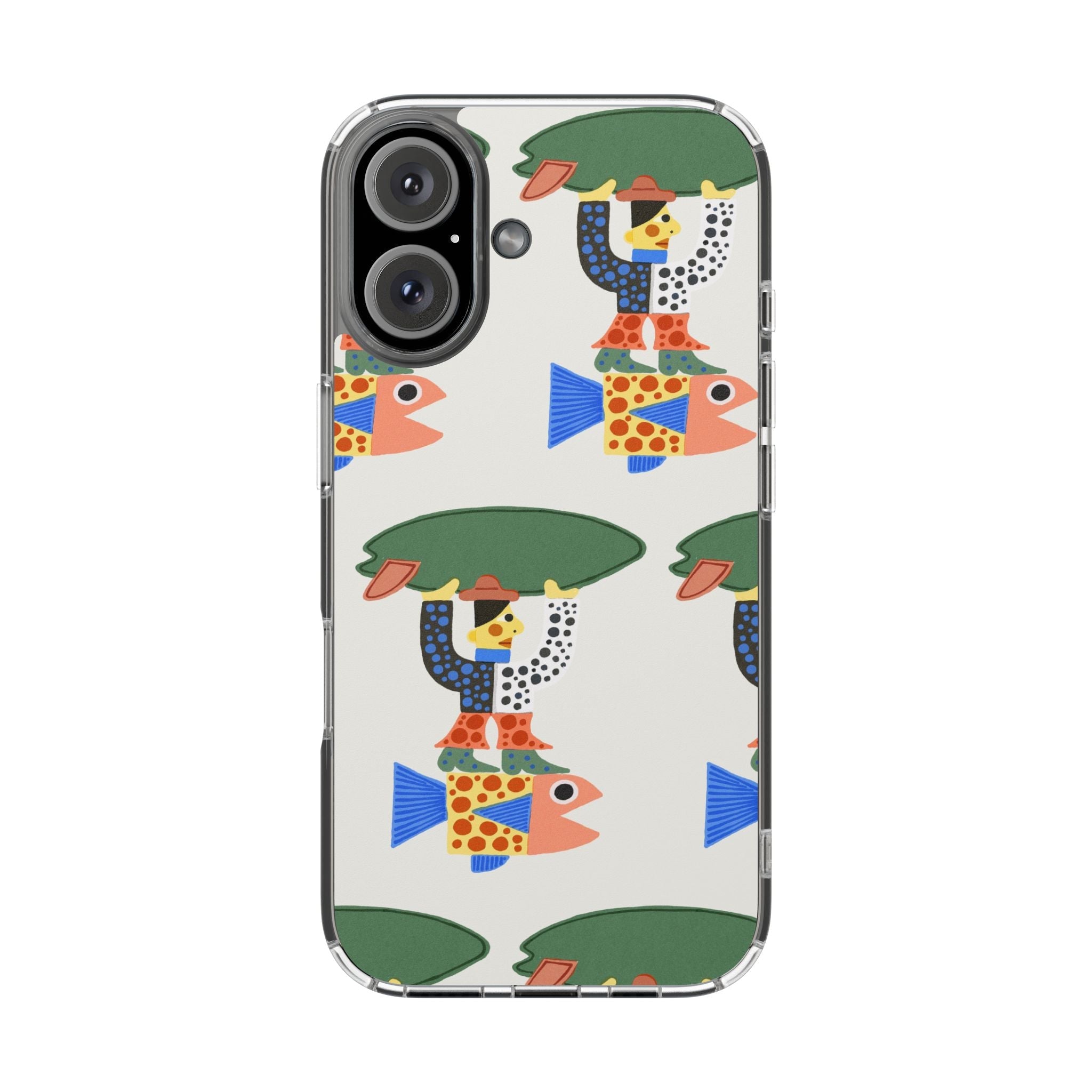 Phone Case - Surfer Riding A Fish Illustration by Marcello Velho - Marcello Velho