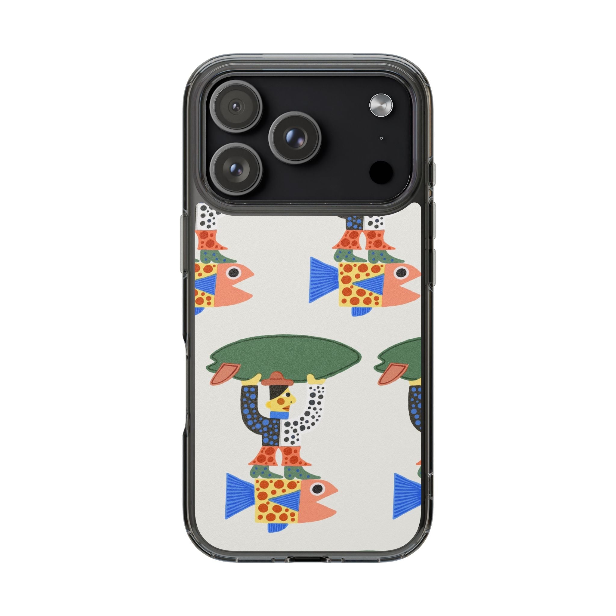 Phone Case - Surfer Riding A Fish Illustration by Marcello Velho - Marcello Velho