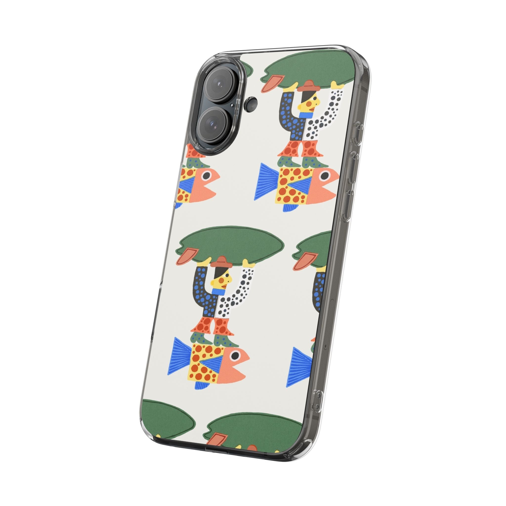 Phone Case - Surfer Riding A Fish Illustration by Marcello Velho - Marcello Velho