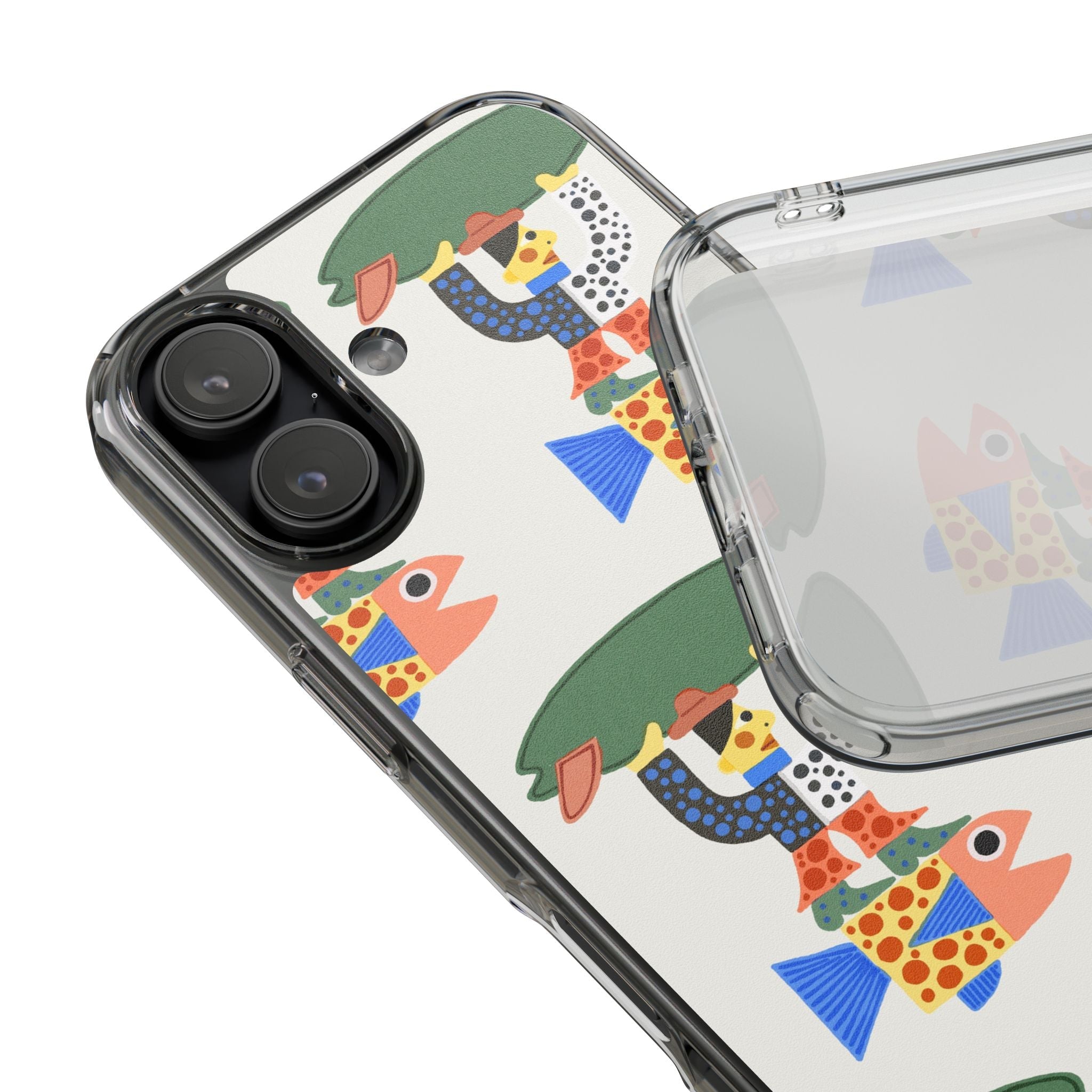 Phone Case - Surfer Riding A Fish Illustration by Marcello Velho - Marcello Velho