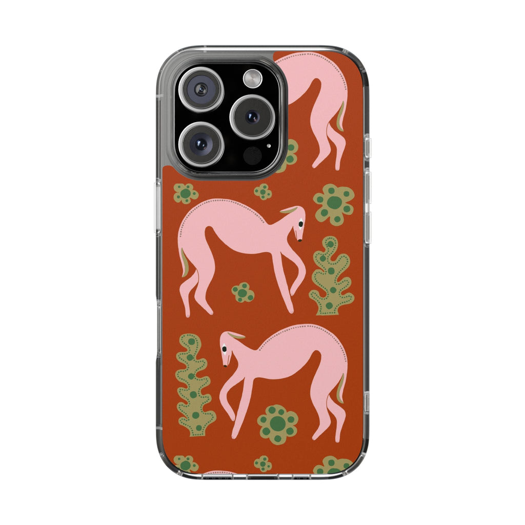 Phone Cases - Pink Whippets Illustration by Marcello Velho - Marcello Velho