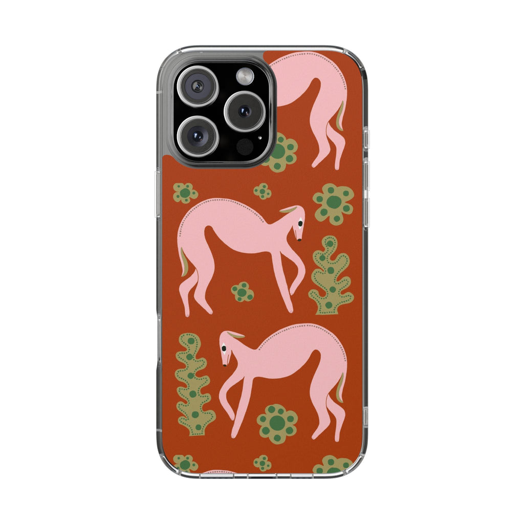 Phone Cases - Pink Whippets Illustration by Marcello Velho - Marcello Velho