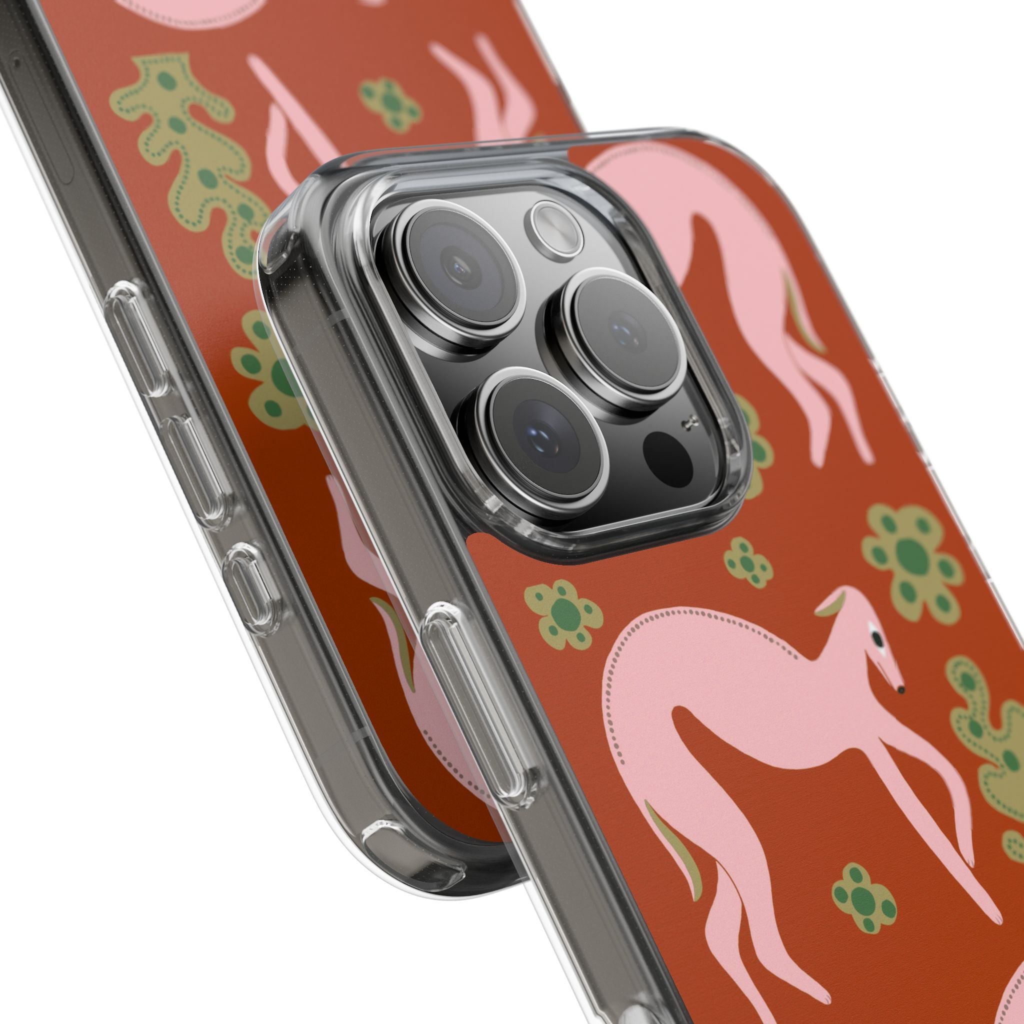 Phone Cases - Pink Whippets Illustration by Marcello Velho - Marcello Velho