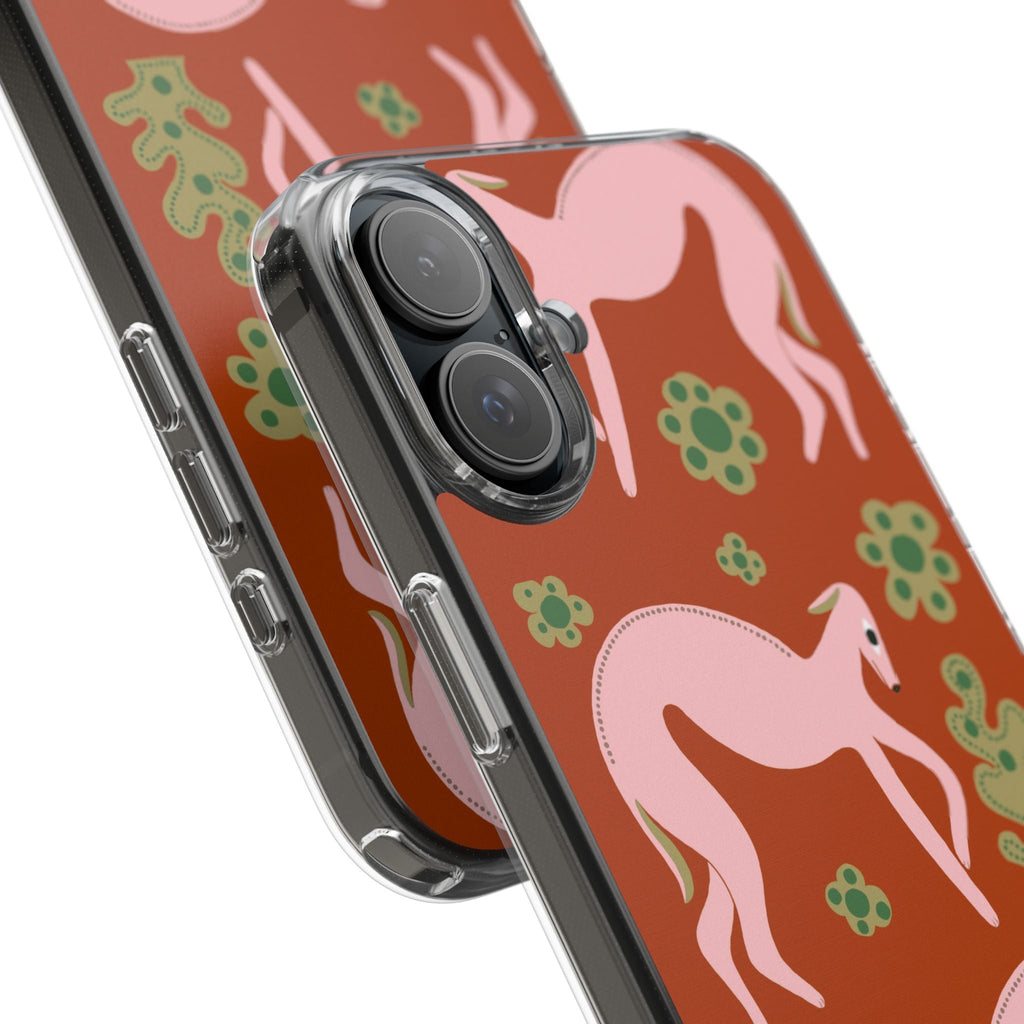 Phone Cases - Pink Whippets Illustration by Marcello Velho - Marcello Velho