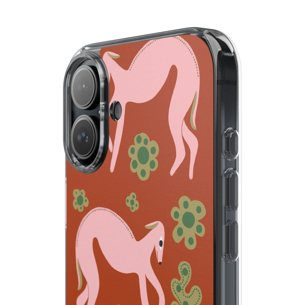 Phone Cases - Pink Whippets Illustration by Marcello Velho - Marcello Velho