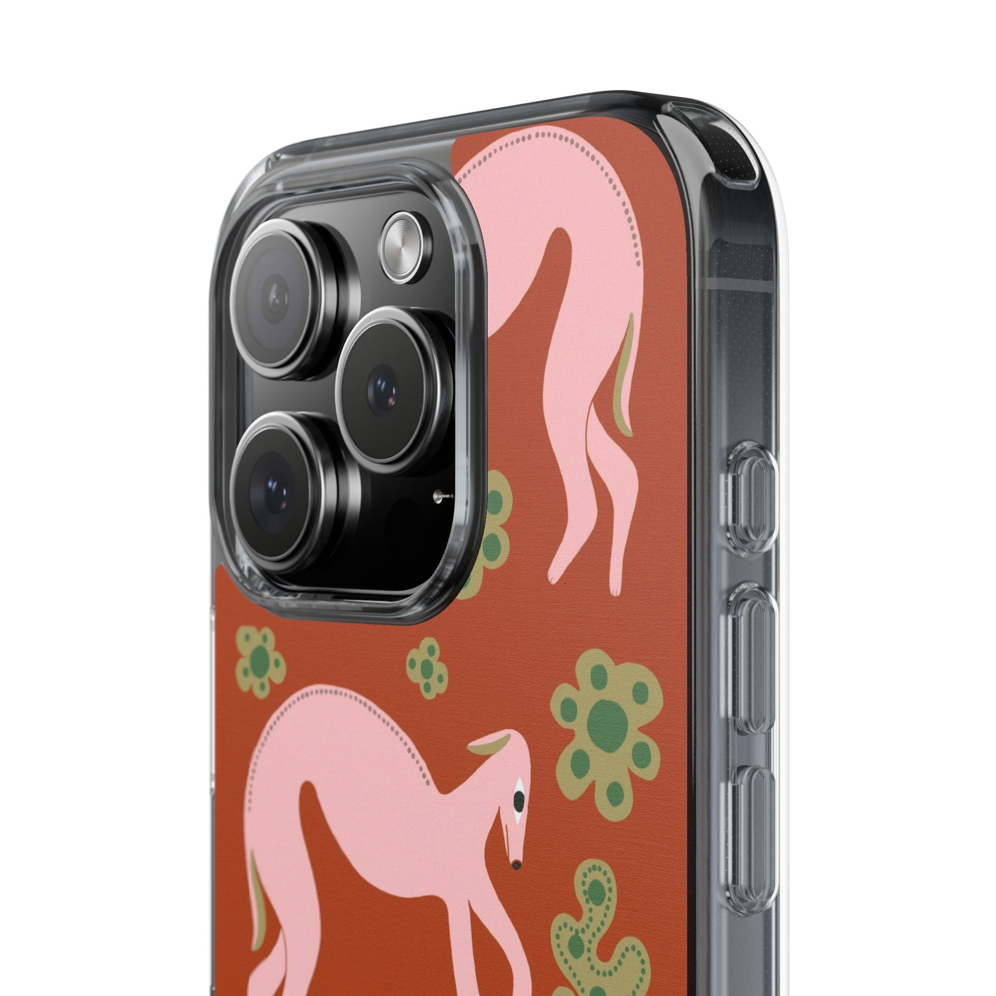 Phone Cases - Pink Whippets Illustration by Marcello Velho - Marcello Velho