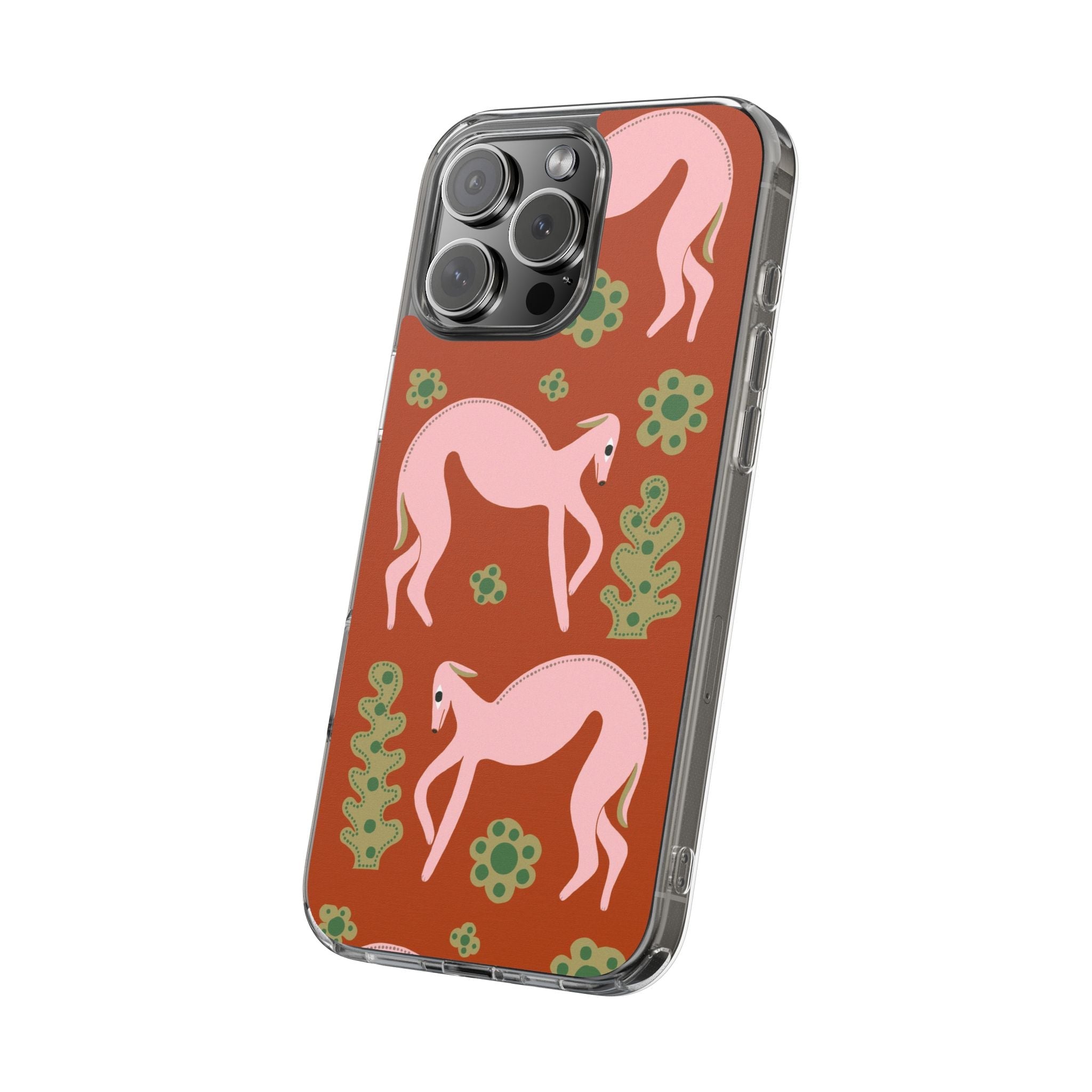 Phone Cases - Pink Whippets Illustration by Marcello Velho - Marcello Velho