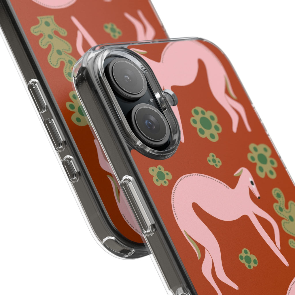 Phone Cases - Pink Whippets Illustration by Marcello Velho - Marcello Velho