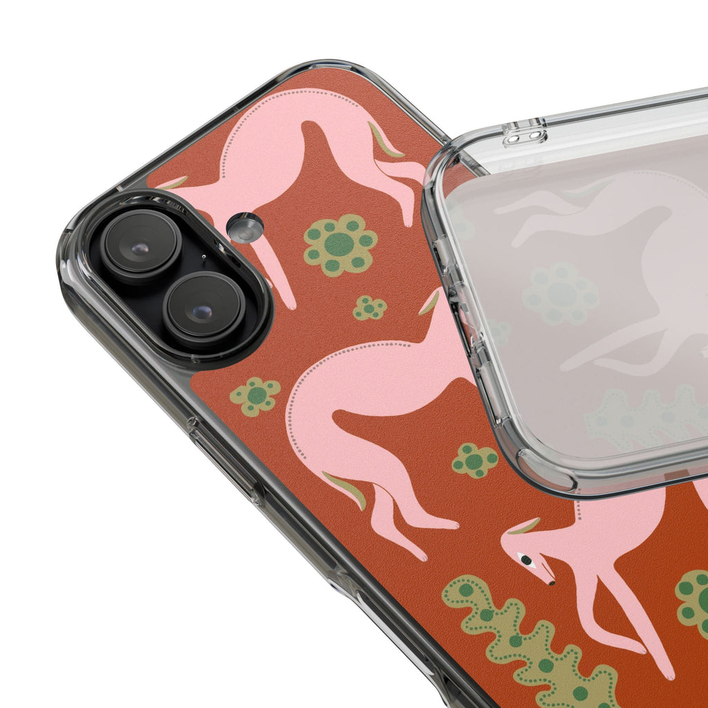 Phone Cases - Pink Whippets Illustration by Marcello Velho - Marcello Velho
