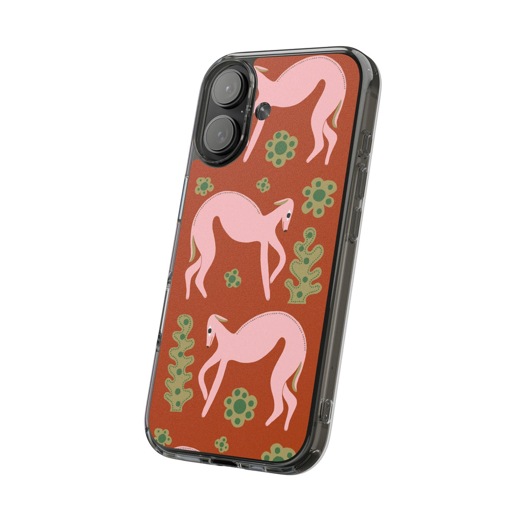 Phone Cases - Pink Whippets Illustration by Marcello Velho - Marcello Velho