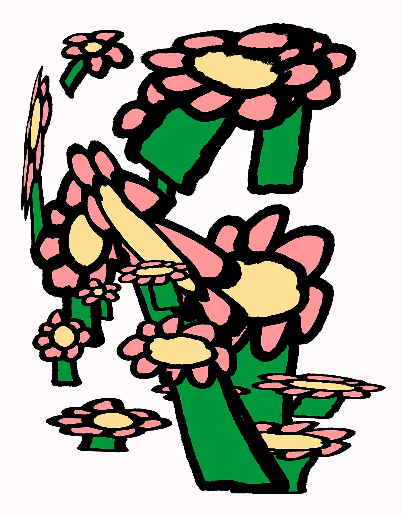 Pink Bunch Flowers - Marcello Velho