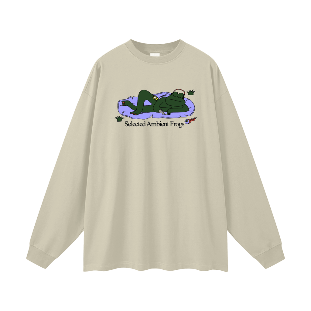 Selected Ambient Frogs Oversized Unisex Long Sleeve T-Shirt - Marcello Velho